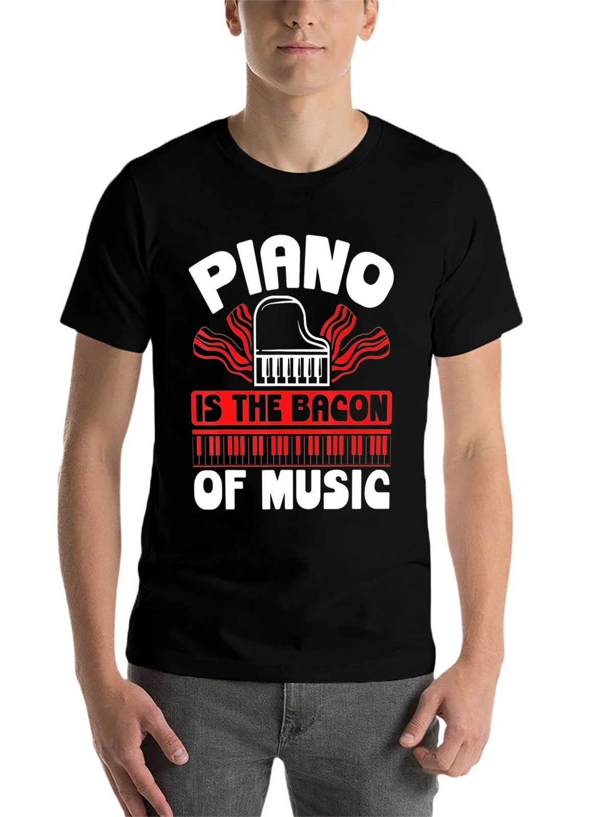 Piano is The Bacon of Music Graphic T-Shirt product image 4