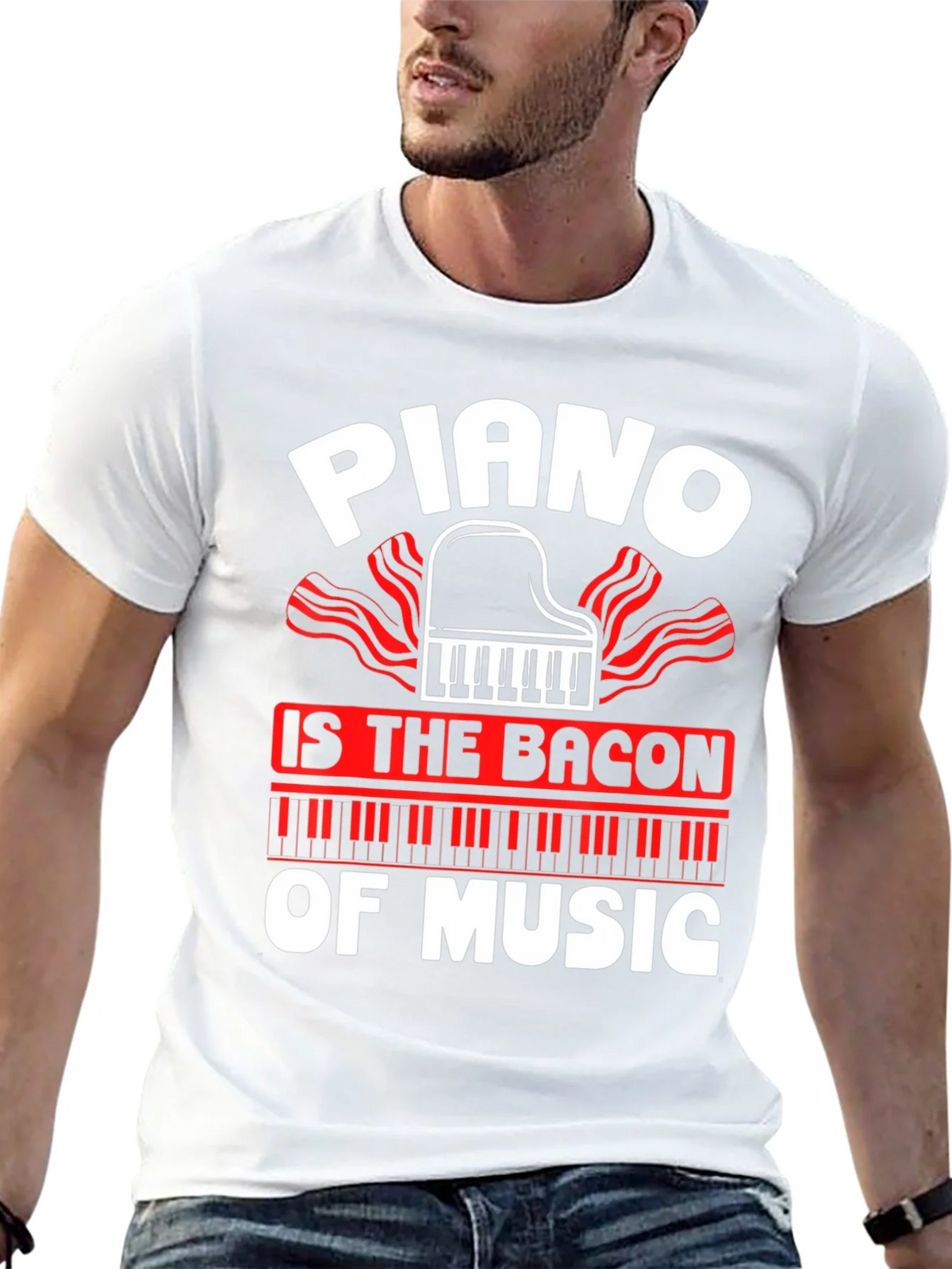 Piano is The Bacon of Music Graphic T-Shirt product image 12