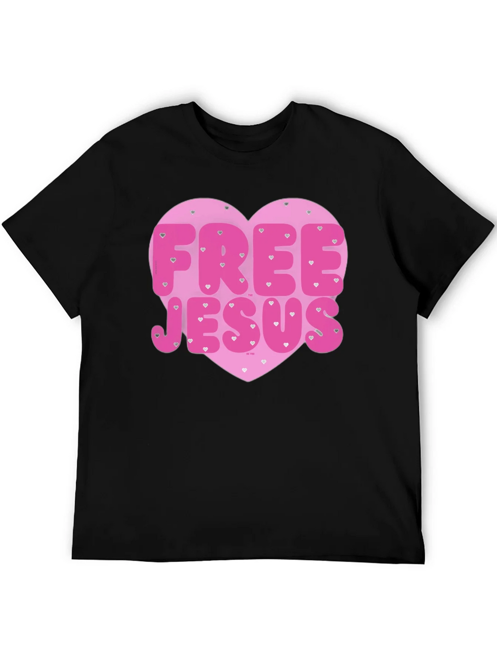 Free Jesus Heart Graphic Tee - Trendy Black T-Shirt product image 5