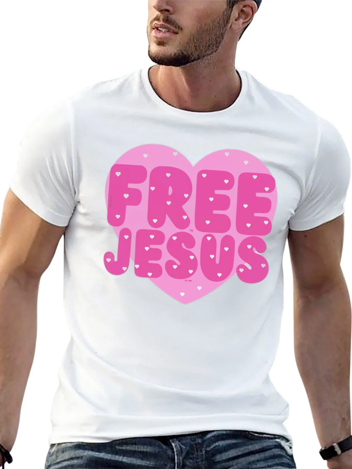 Free Jesus Heart Graphic Tee - Trendy Black T-Shirt product image 12
