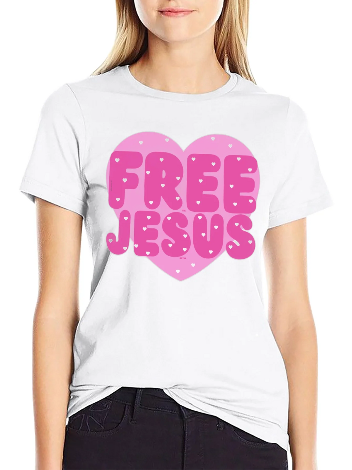 Free Jesus Heart Graphic Tee - Trendy Black T-Shirt product image 8
