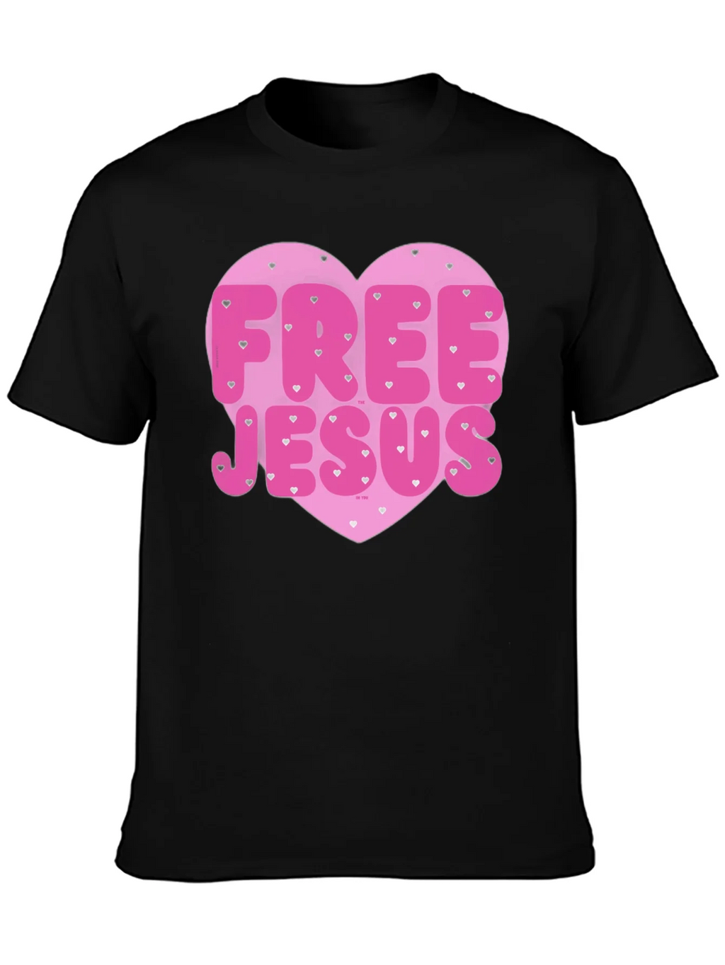 Free Jesus Heart Graphic Tee - Trendy Black T-Shirt product image 3