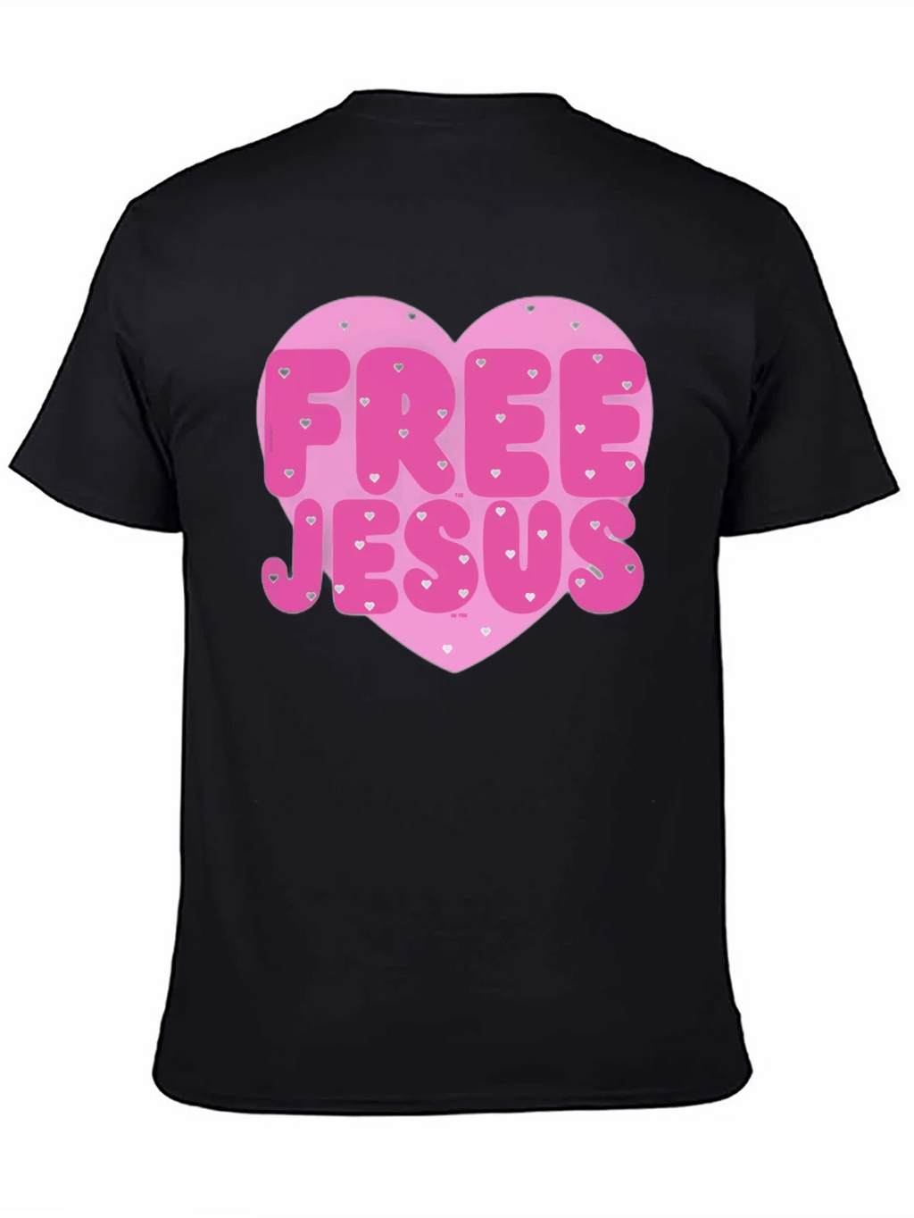 Free Jesus Heart Graphic Tee - Trendy Black T-Shirt product image 4