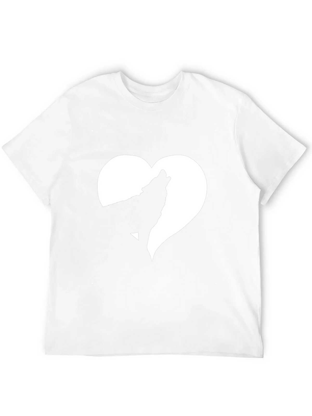 Wolf Heart Graphic Tee - Black Cotton T-Shirt product image 11