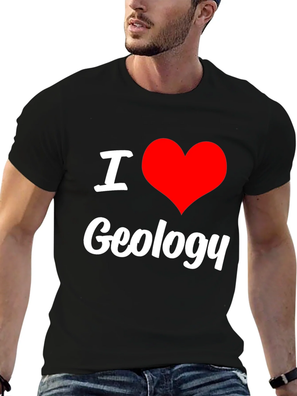 I Love Geology Black T-Shirt product image 6