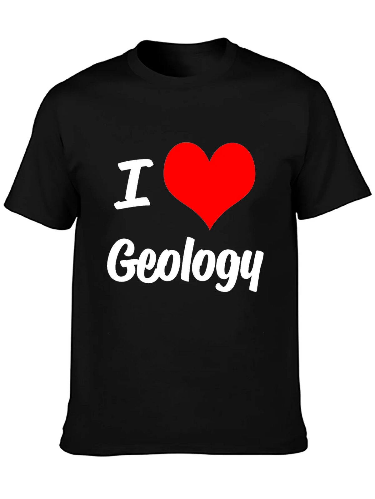 I Love Geology Black T-Shirt product image 3