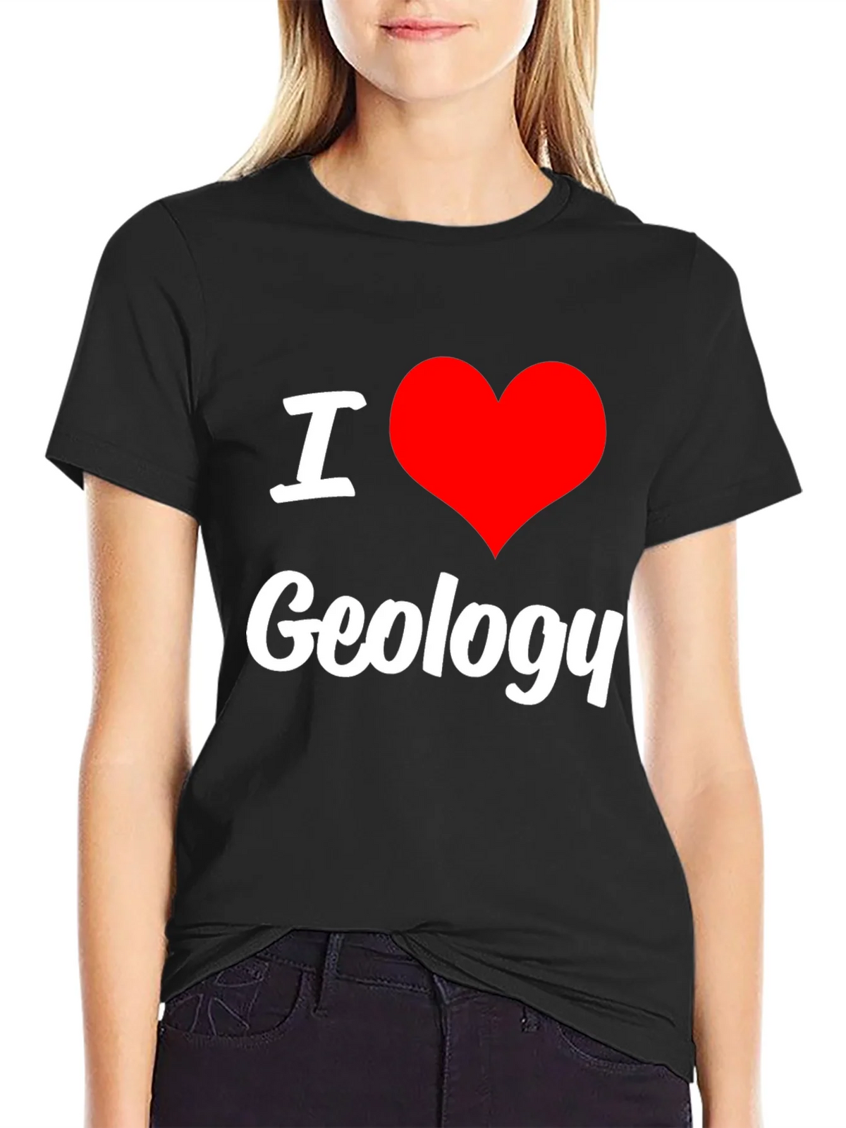I Love Geology Black T-Shirt product image 2