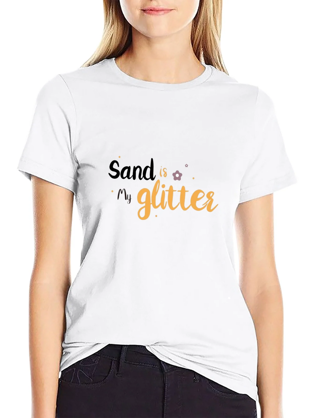 Sand is My Glitter Graphic Tee - Black Cotton T-Shirt product image 8