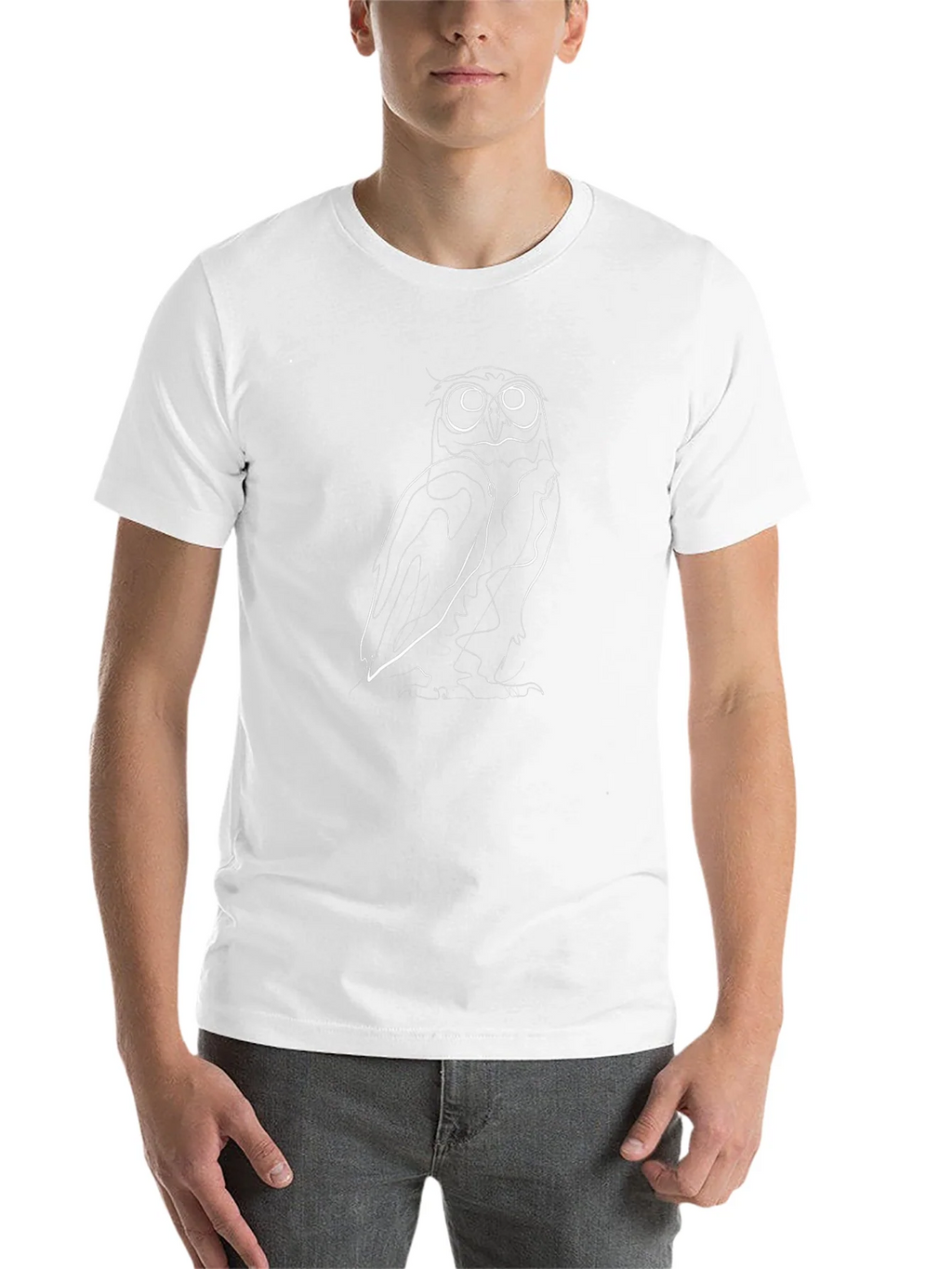 Owl Line Art Graphic Tee - Black product image 10