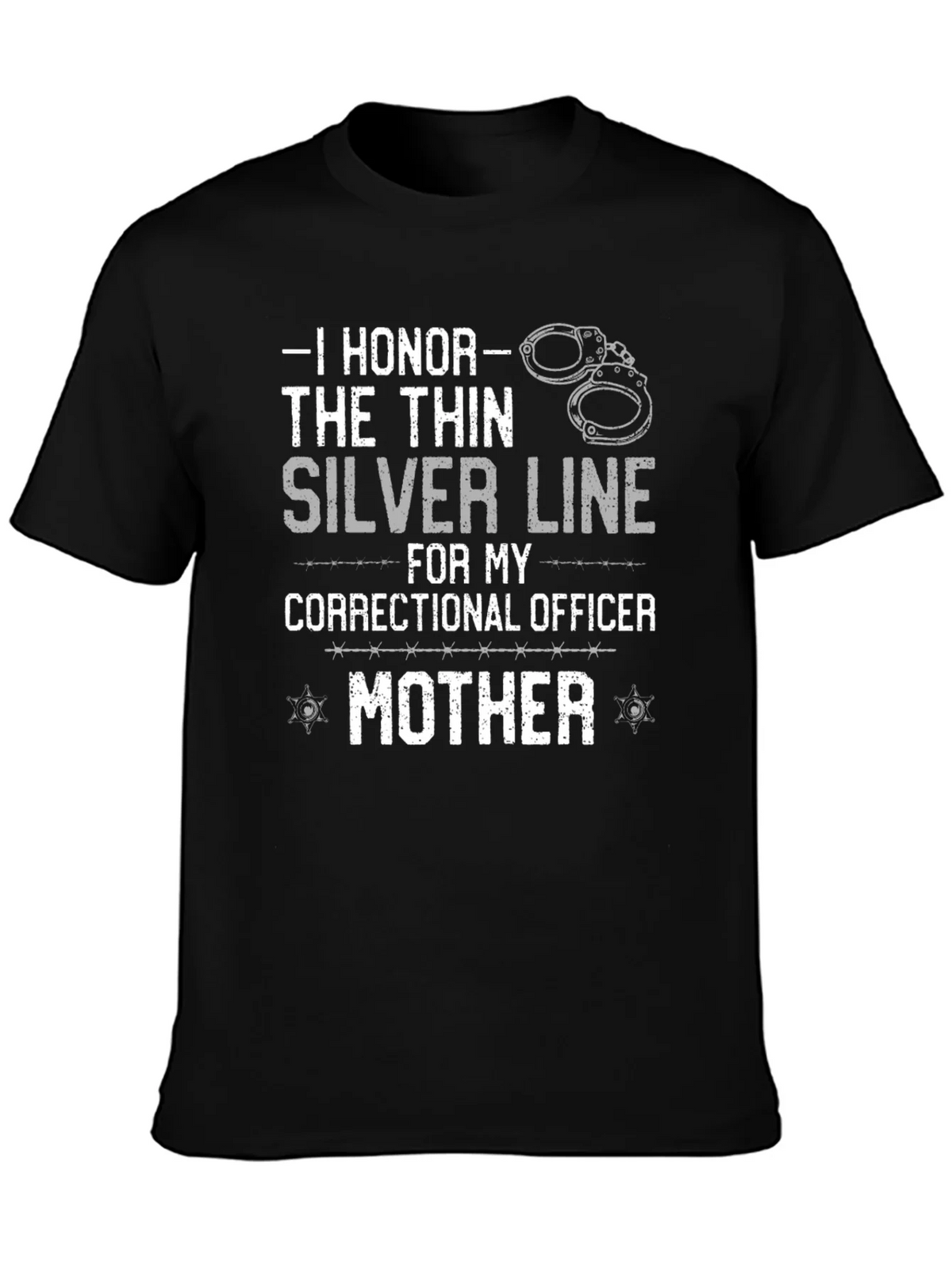 Correctional Officer Mom T-Shirt - Silver Line product image 3