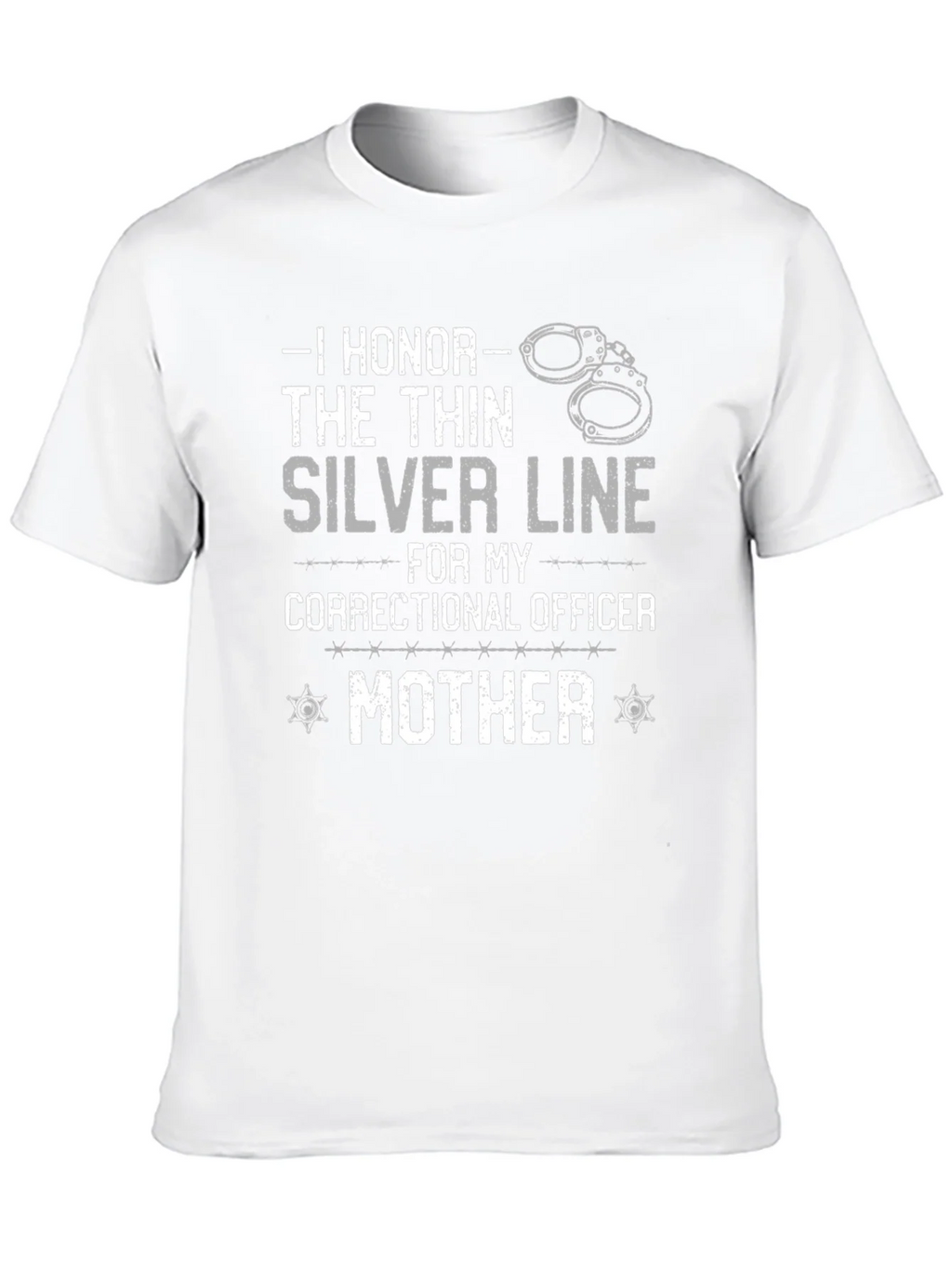 Correctional Officer Mom T-Shirt - Silver Line product image 9