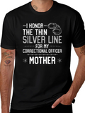 Correctional Officer Mom T-Shirt - Silver Line product image 1