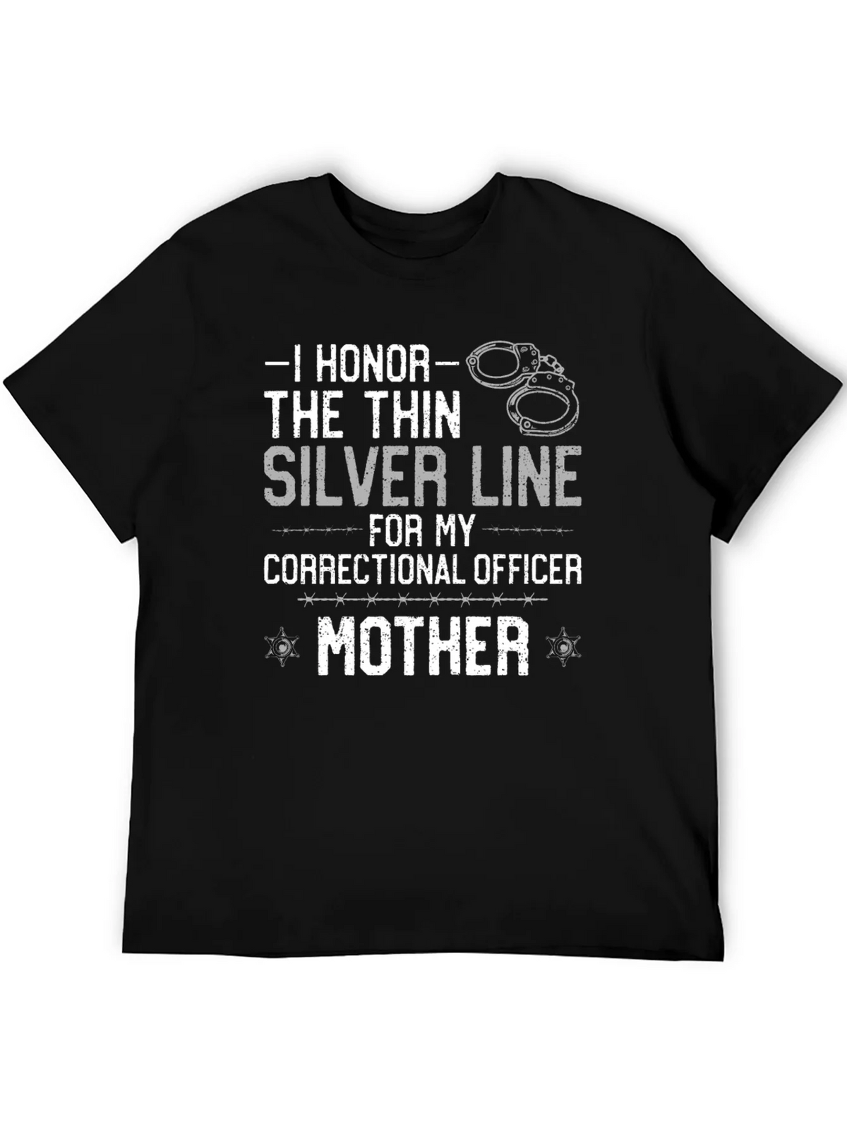 Correctional Officer Mom T-Shirt - Silver Line product image 5