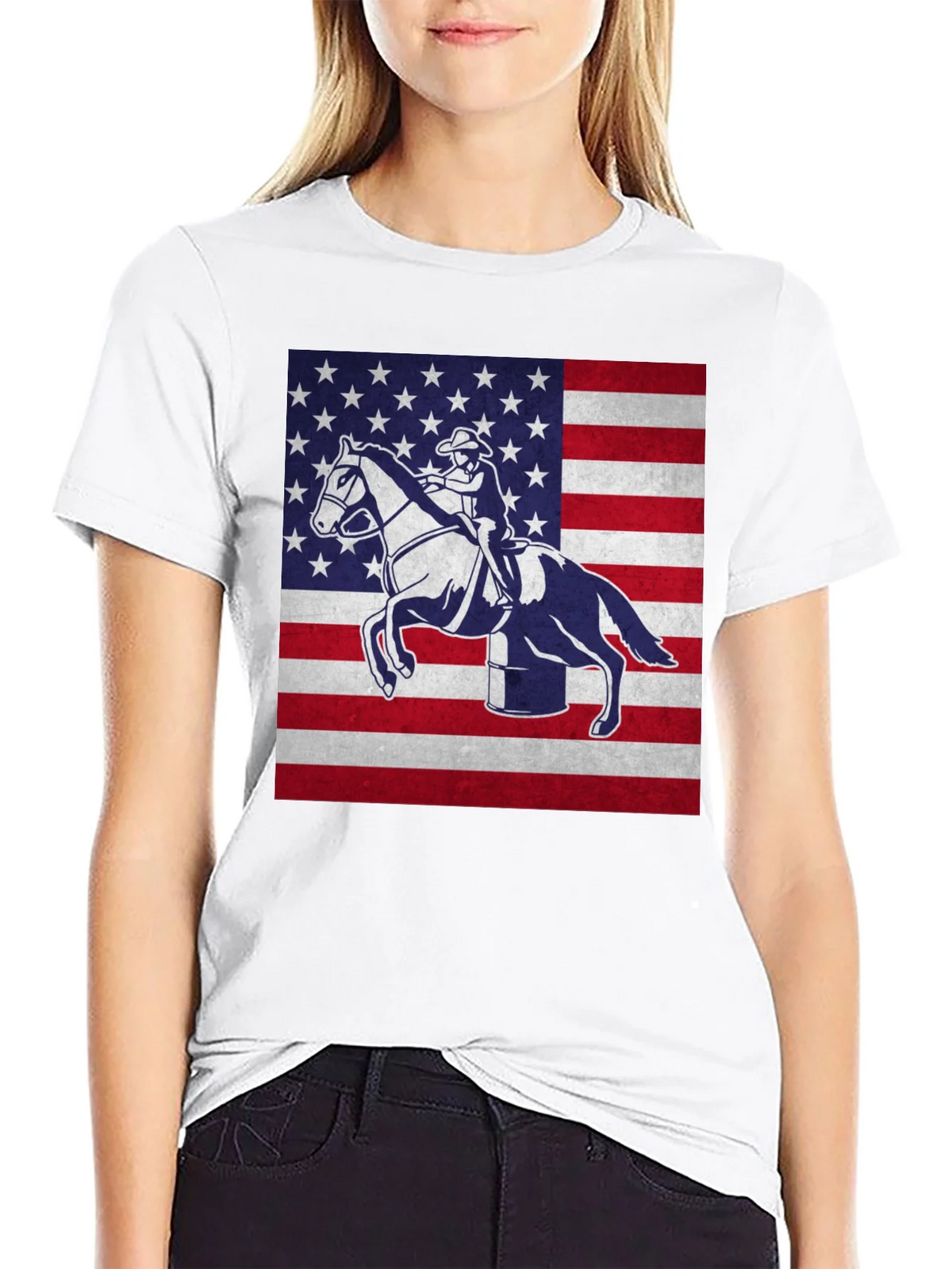 American Rodeo Patriotic Graphic T-Shirt product image 8