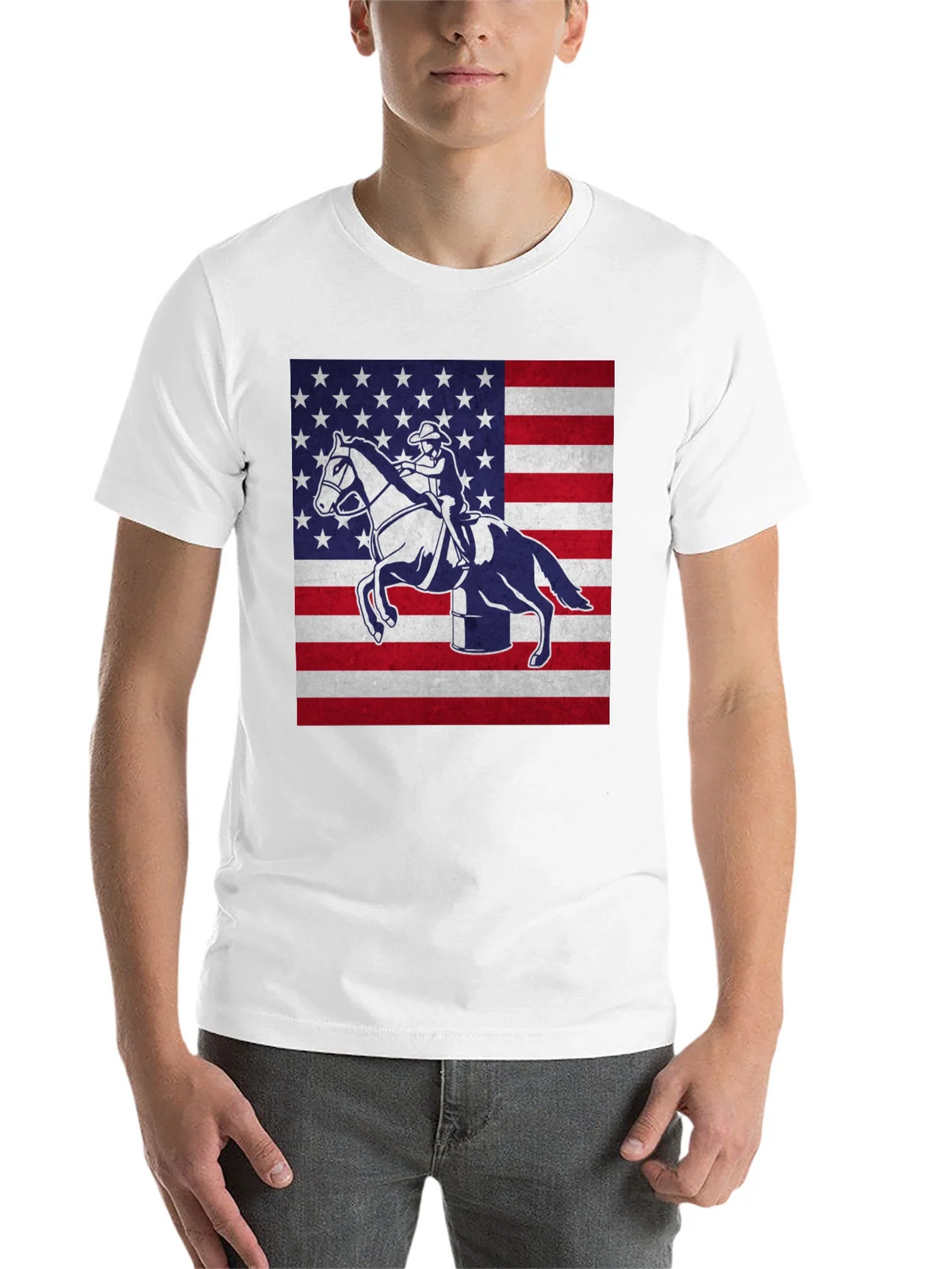American Rodeo Patriotic Graphic T-Shirt product image 10