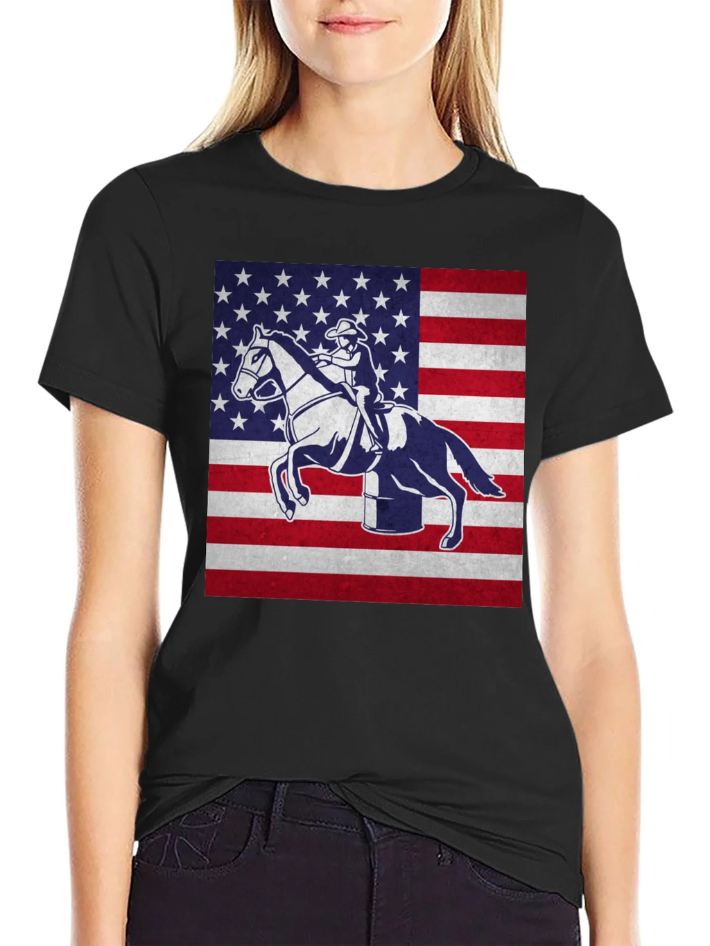 American Rodeo Patriotic Graphic T-Shirt product image 2