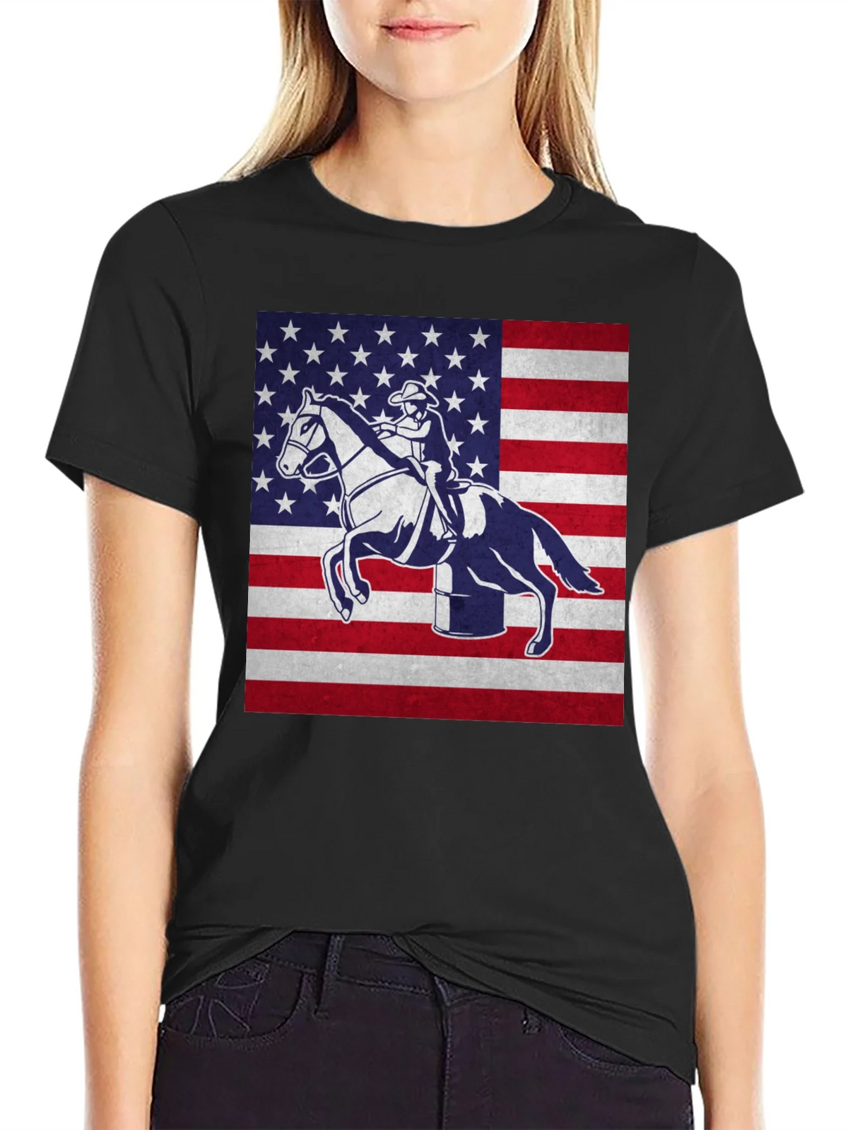 American Rodeo Patriotic Graphic T-Shirt product image 2
