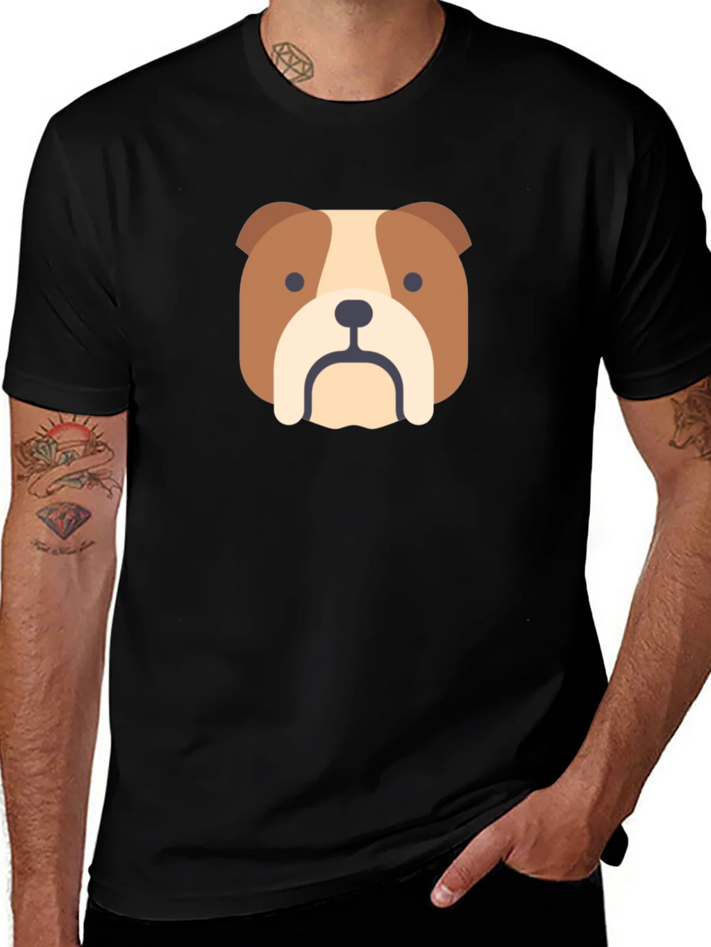 Bulldog Graphic Tee - Classic Black T-Shirt product image 1