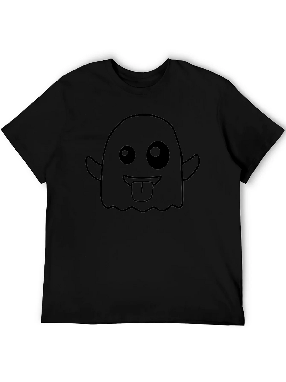 Funny Ghost Graphic T-Shirt - Black Cotton Tee product image 5