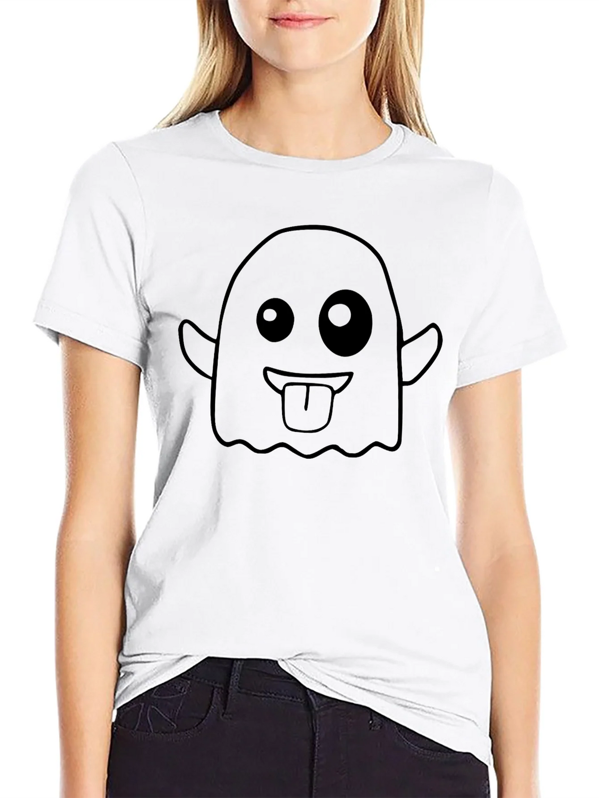 Funny Ghost Graphic T-Shirt - Black Cotton Tee product image 8