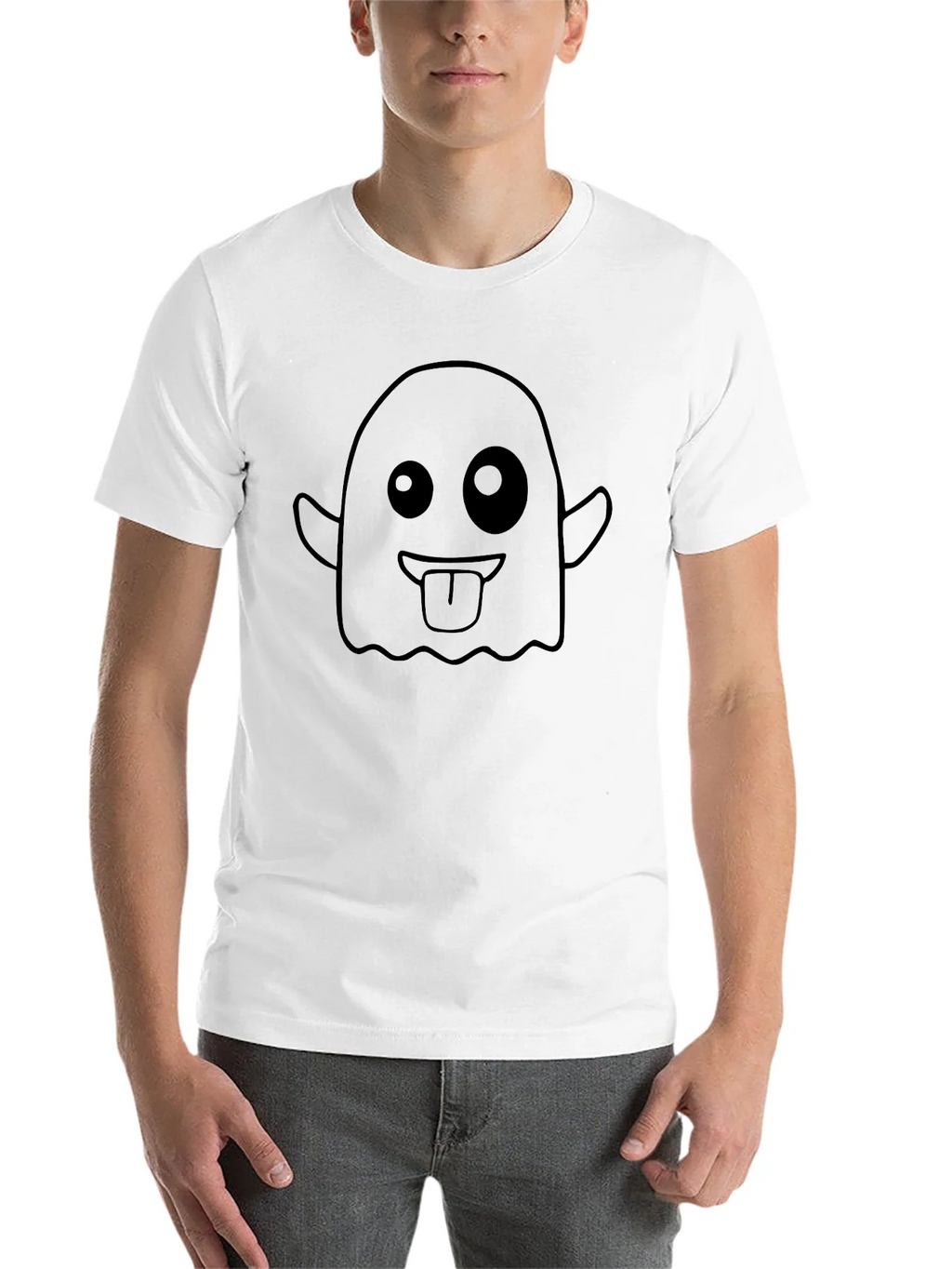 Funny Ghost Graphic T-Shirt - Black Cotton Tee product image 10