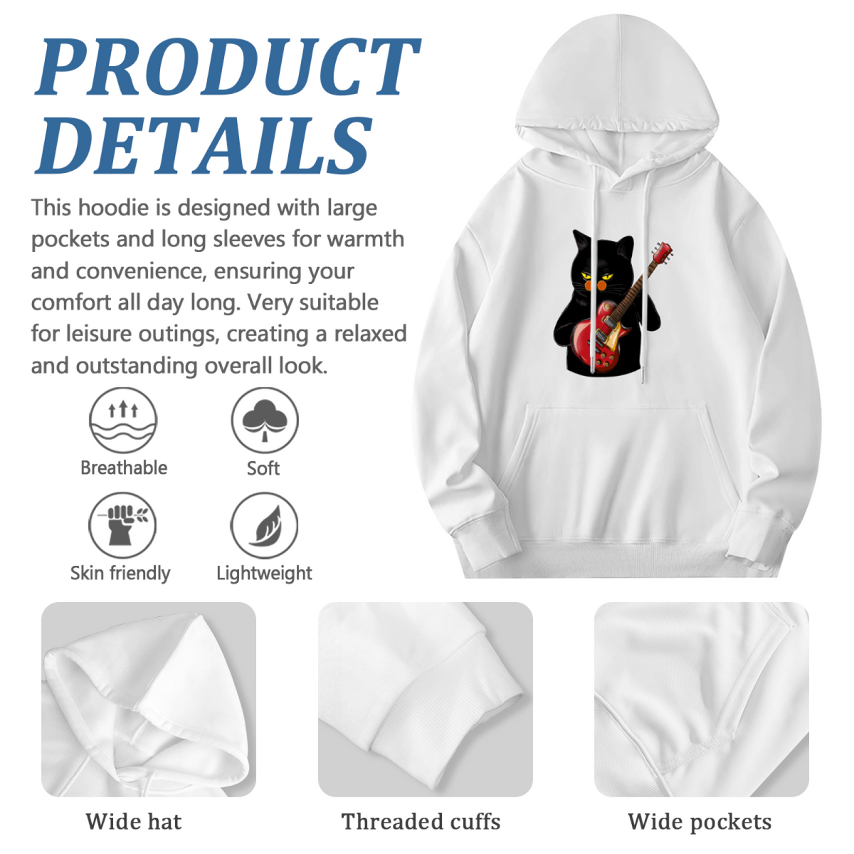 Music Lover Hoodie - Eye-Catching Art Design Sweatshirt product image 6