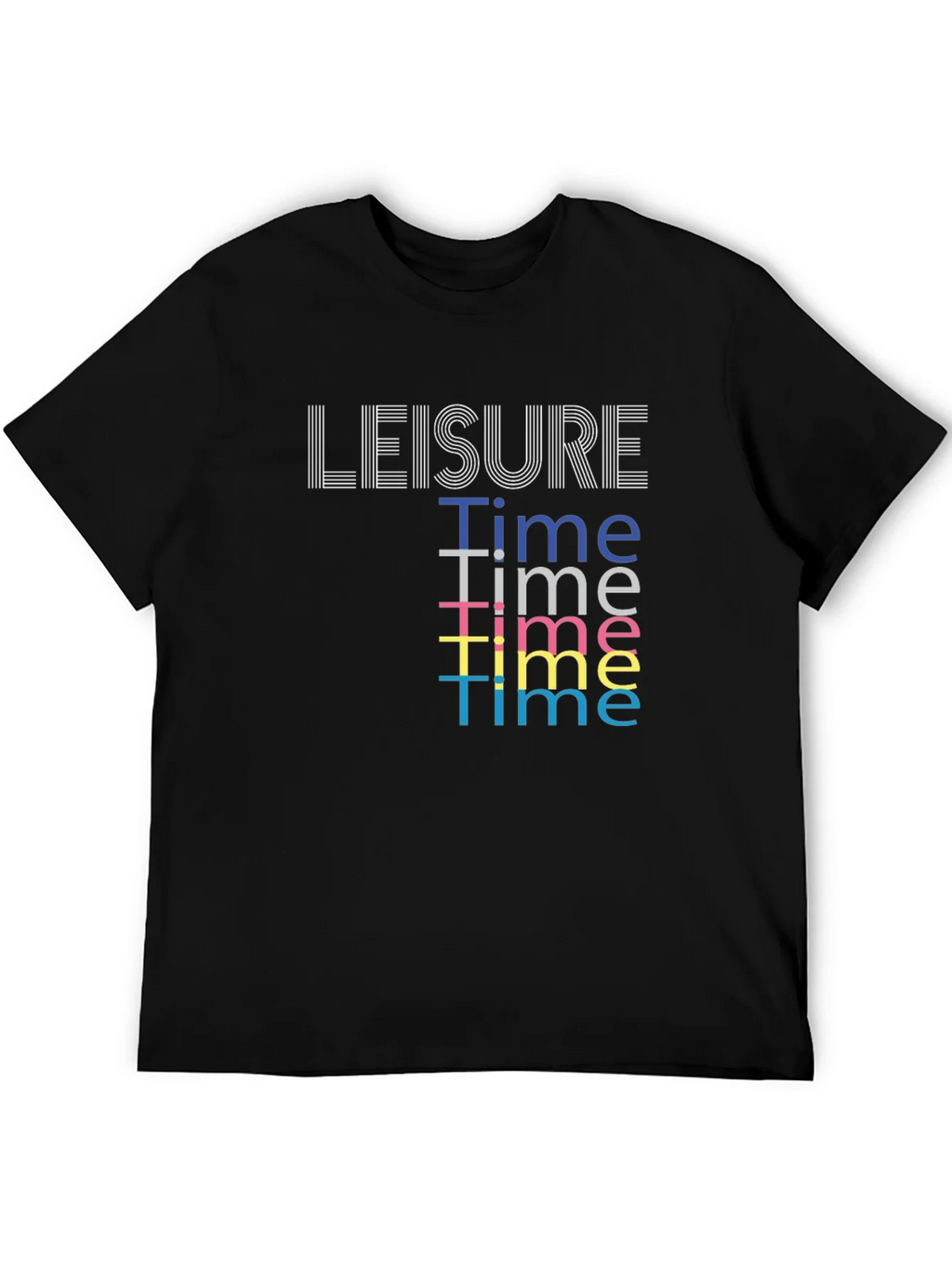 Leisure Time Graphic Tee - Black Cotton Comfort product image 5
