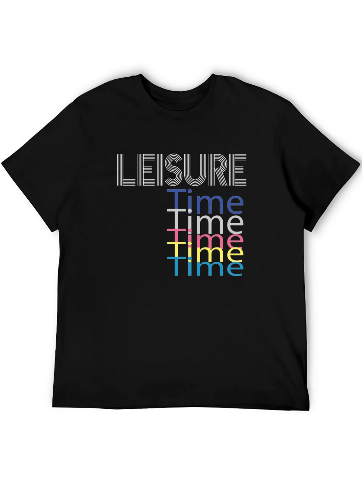 Leisure Time Graphic Tee - Black Cotton Comfort product image 5