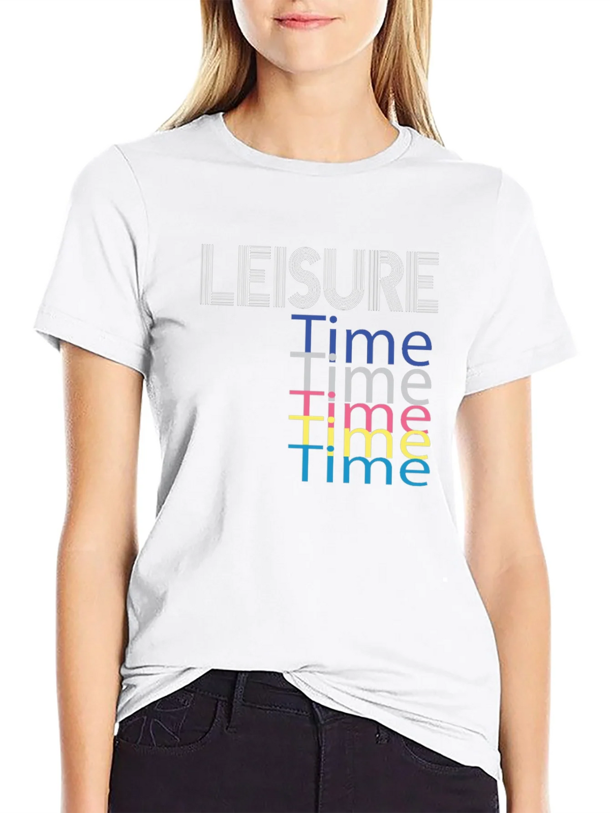 Leisure Time Graphic Tee - Black Cotton Comfort product image 8