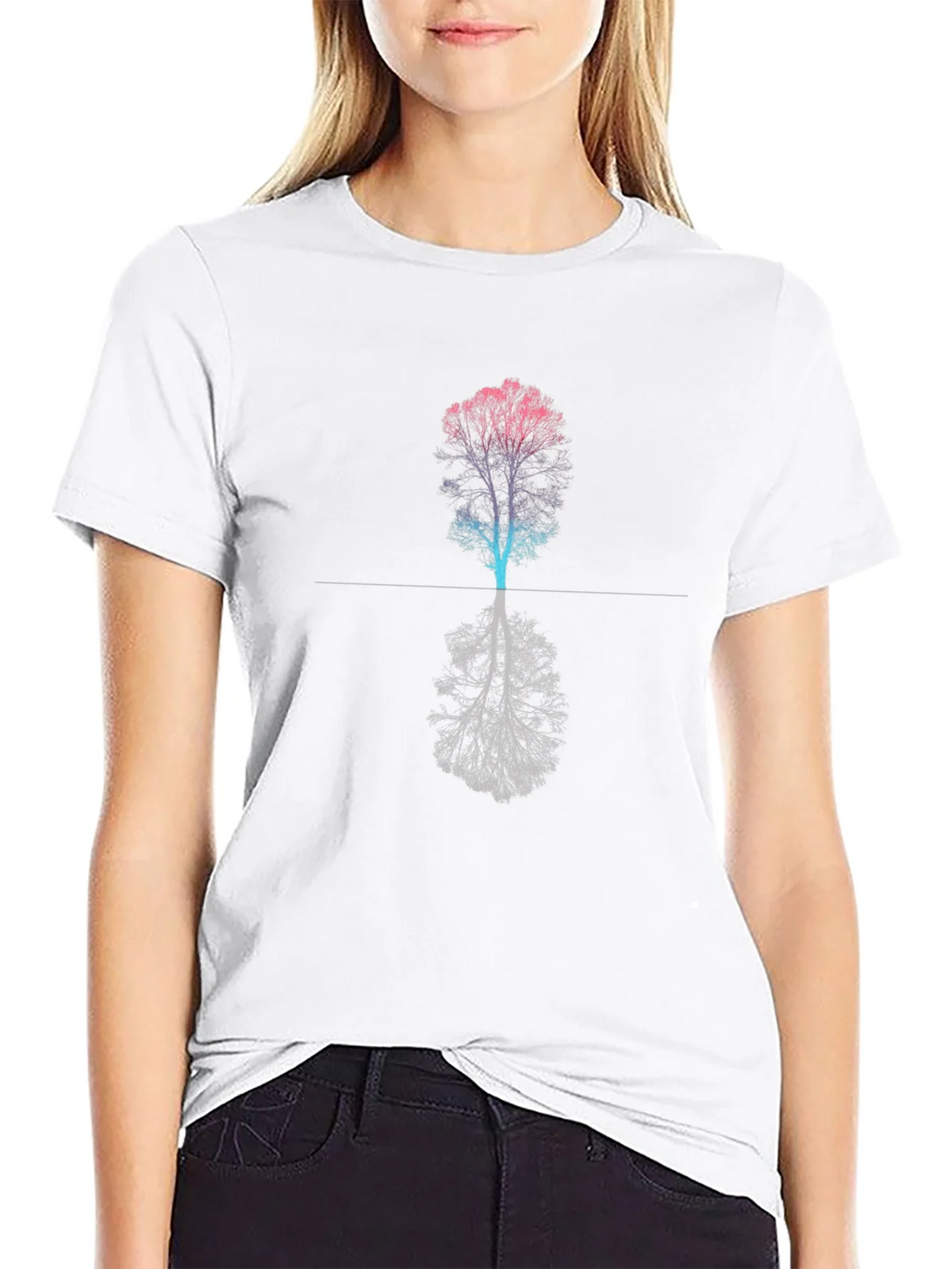 Abstract Tree Graphic Tee - Black T-Shirt product image 8