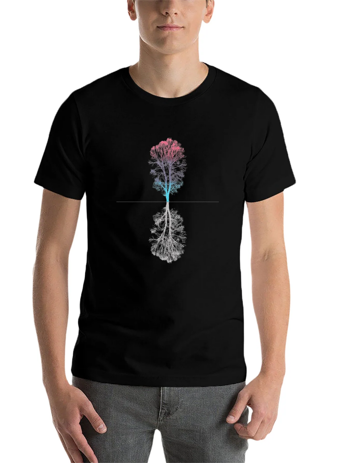 Abstract Tree Graphic Tee - Black T-Shirt product image 4