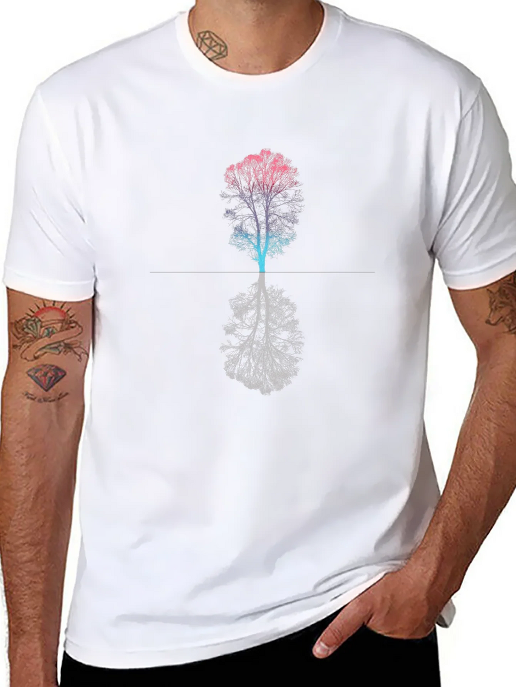 Abstract Tree Graphic Tee - Black T-Shirt product image 7
