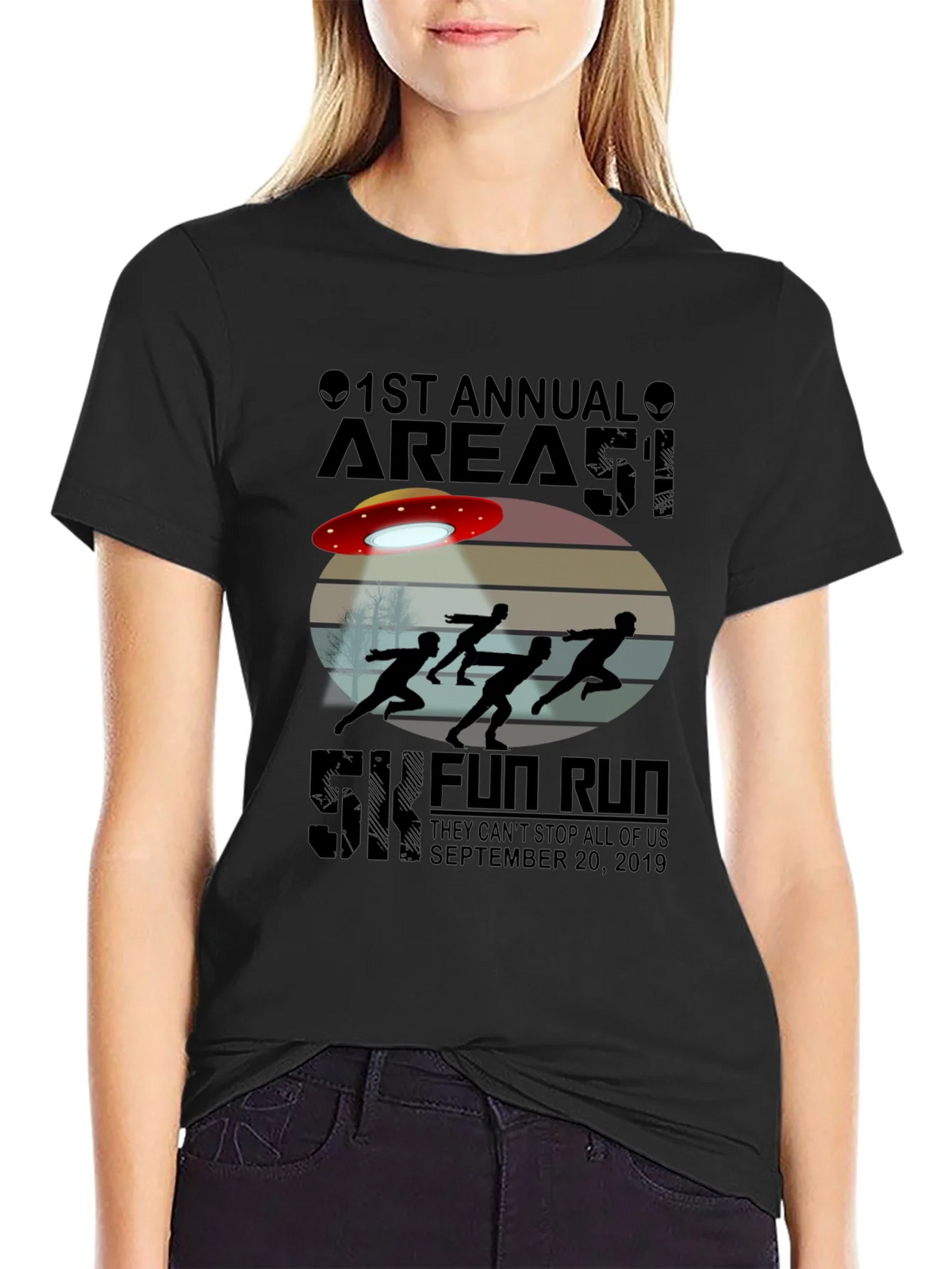 Area 51 5K Fun Run T-Shirt September 20 2019 Black product image 2