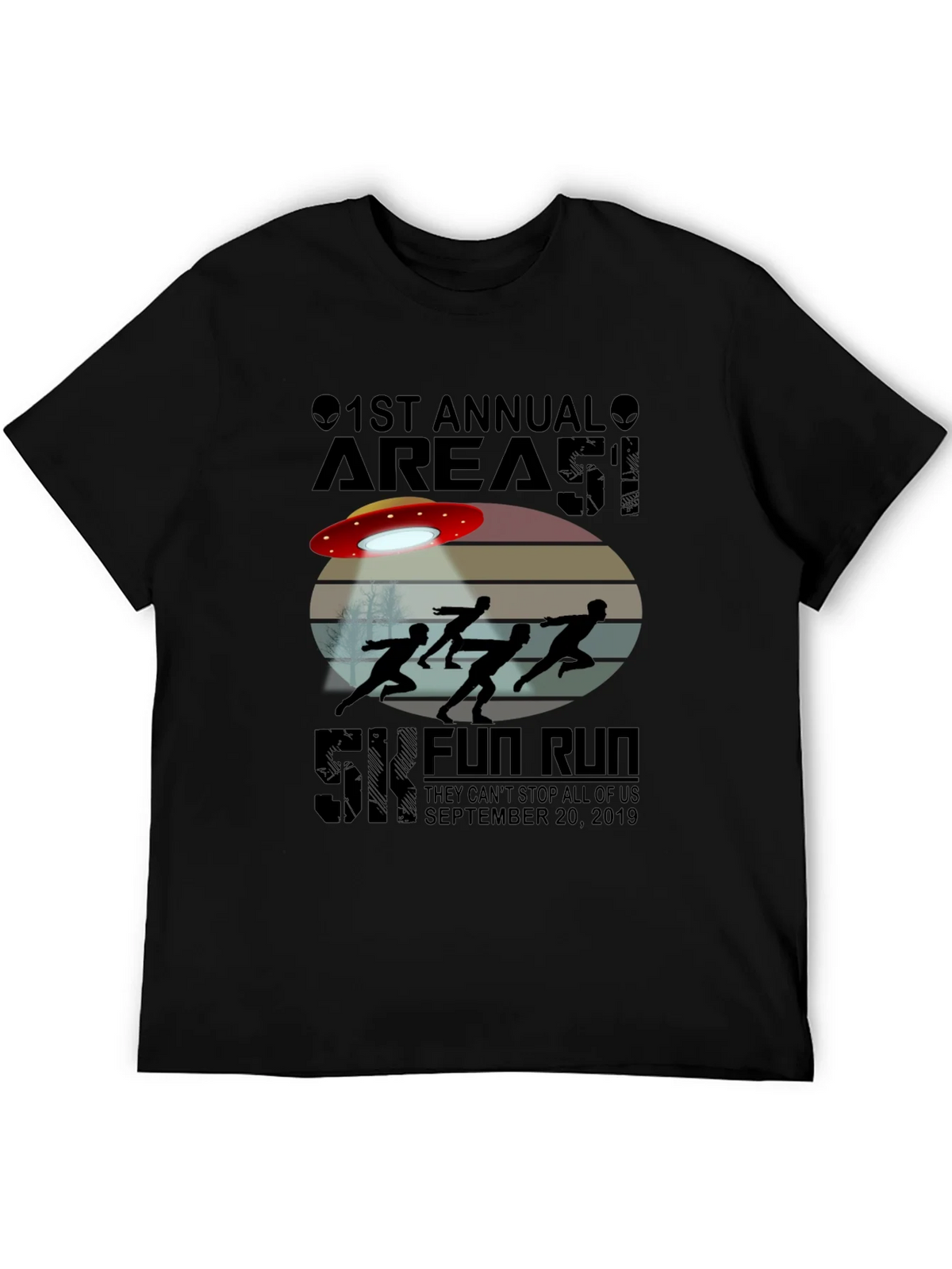 Area 51 5K Fun Run T-Shirt September 20 2019 Black product image 5