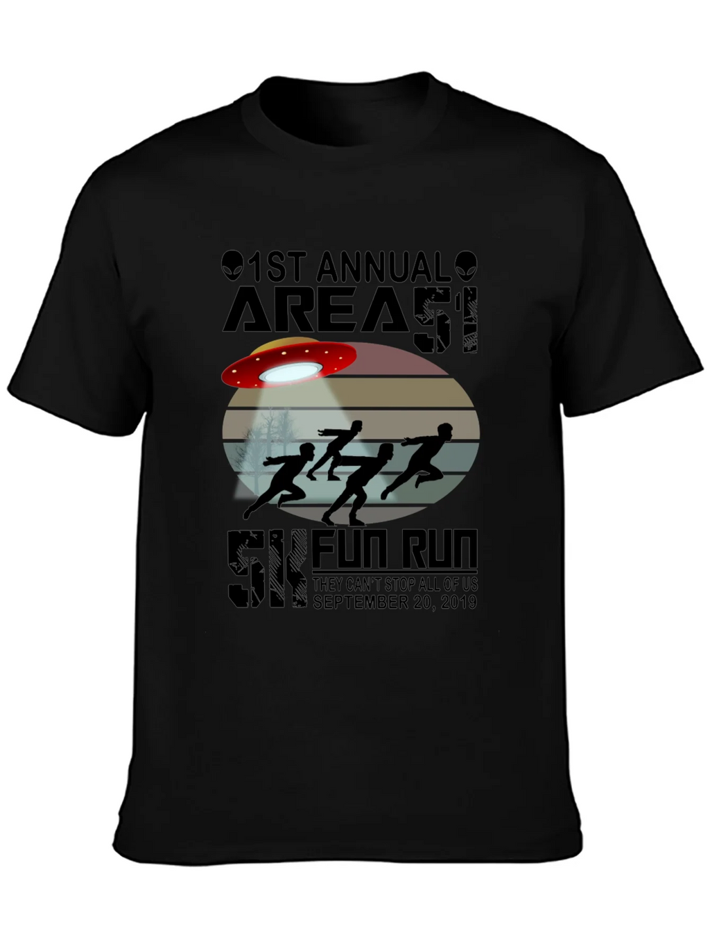 Area 51 5K Fun Run T-Shirt September 20 2019 Black product image 3