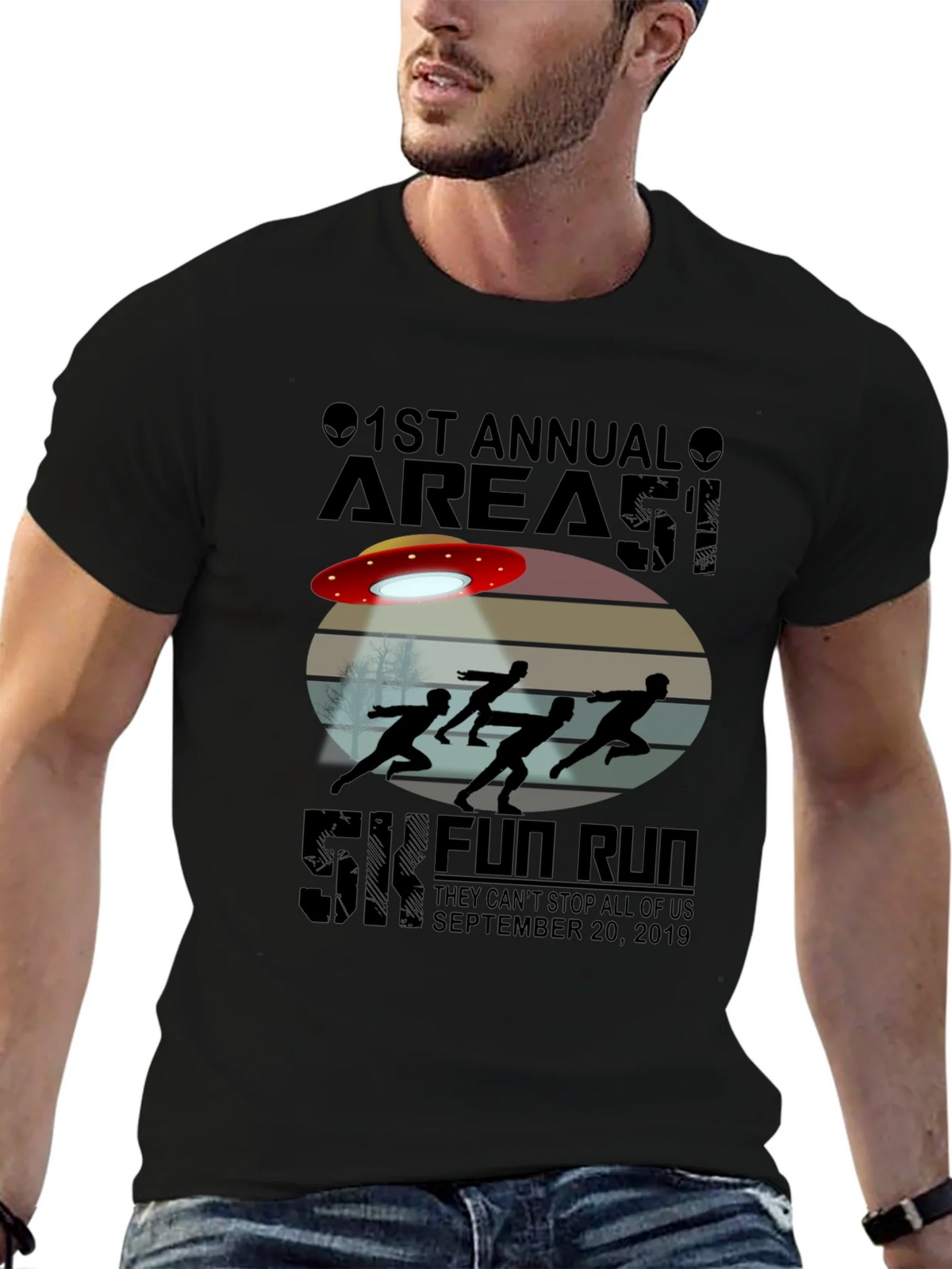 Area 51 5K Fun Run T-Shirt September 20 2019 Black product image 6