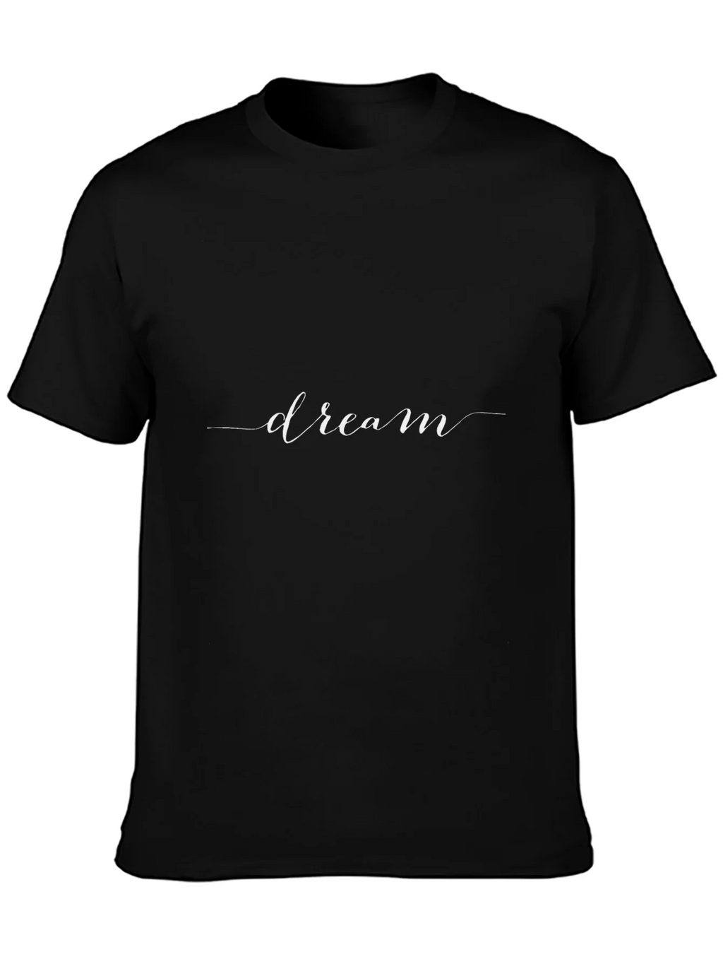 Dream Script Black Cotton Tee - Stylish Casual Comfort product image 3
