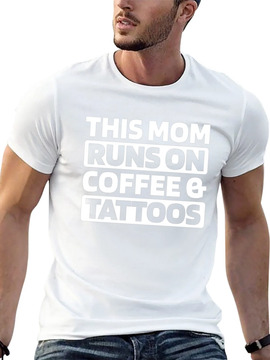 This Mom Runs On Coffee & Tattoos T-Shirt product image 12