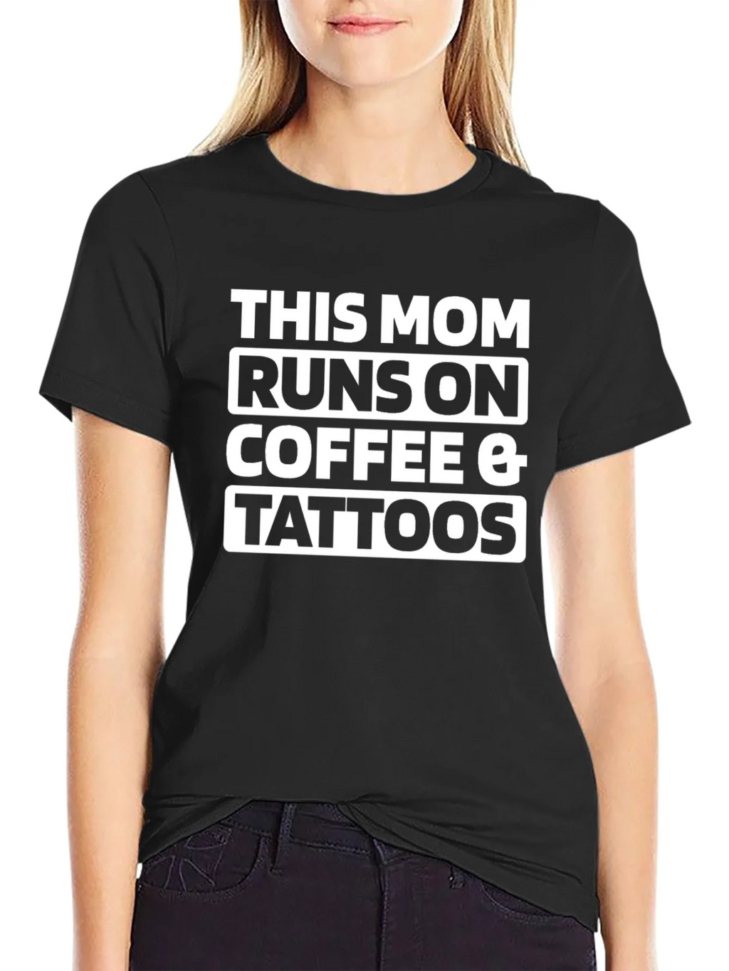 This Mom Runs On Coffee & Tattoos T-Shirt product image 2