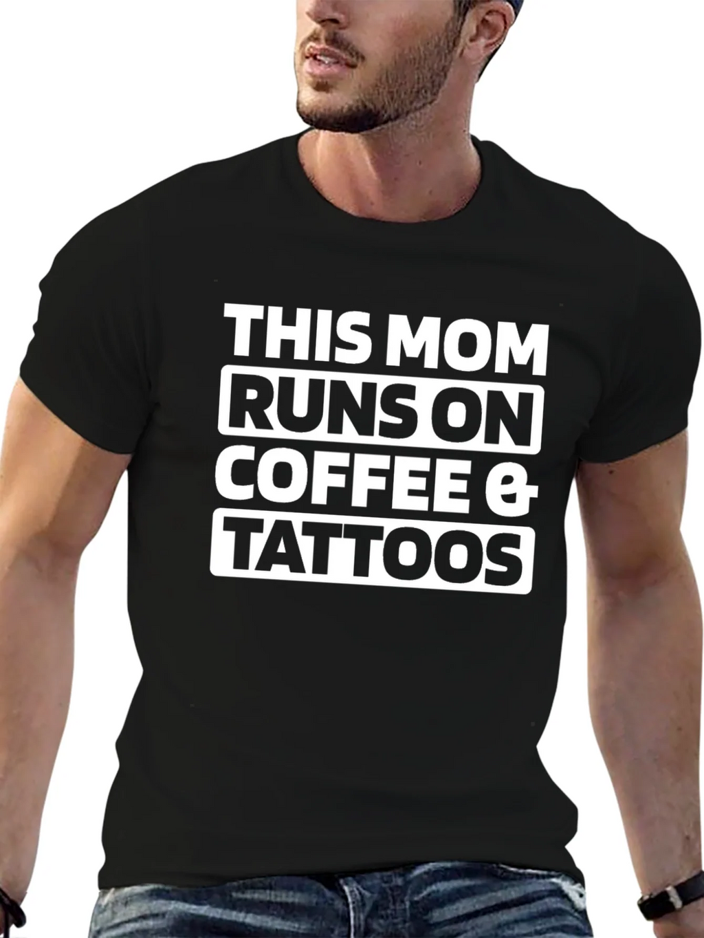 This Mom Runs On Coffee & Tattoos T-Shirt product image 6