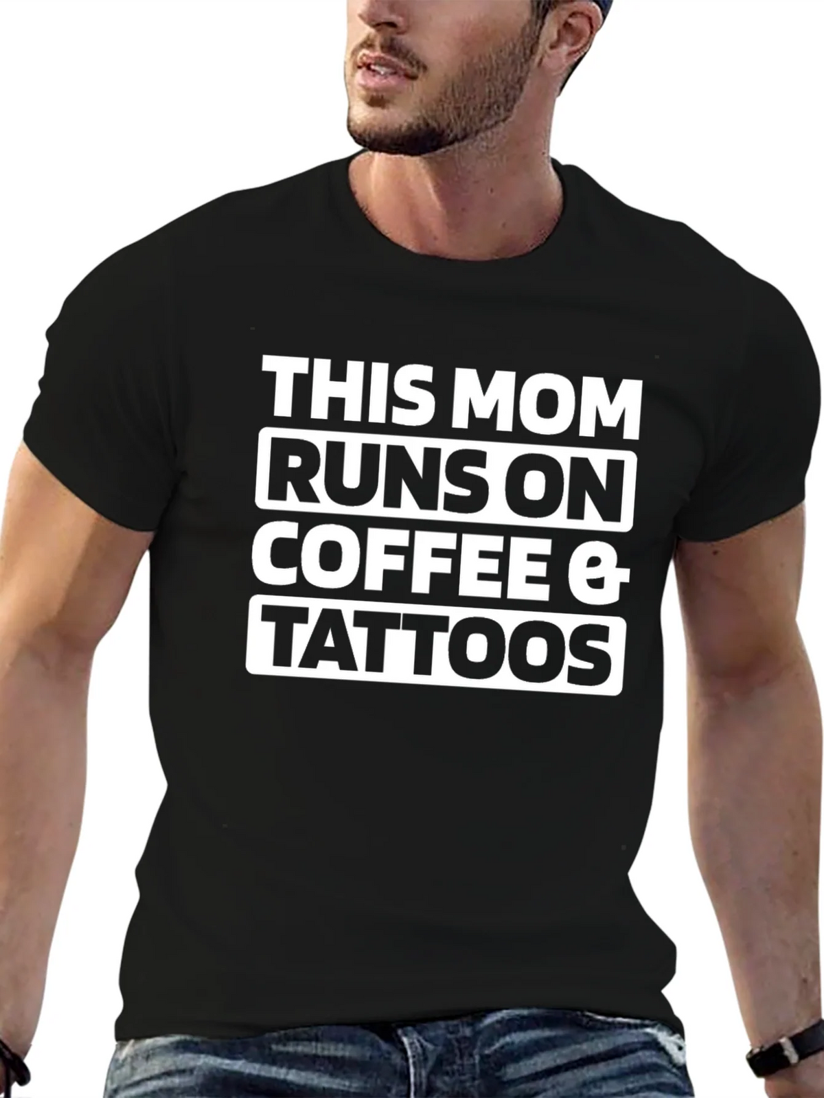 This Mom Runs On Coffee & Tattoos T-Shirt product image 6