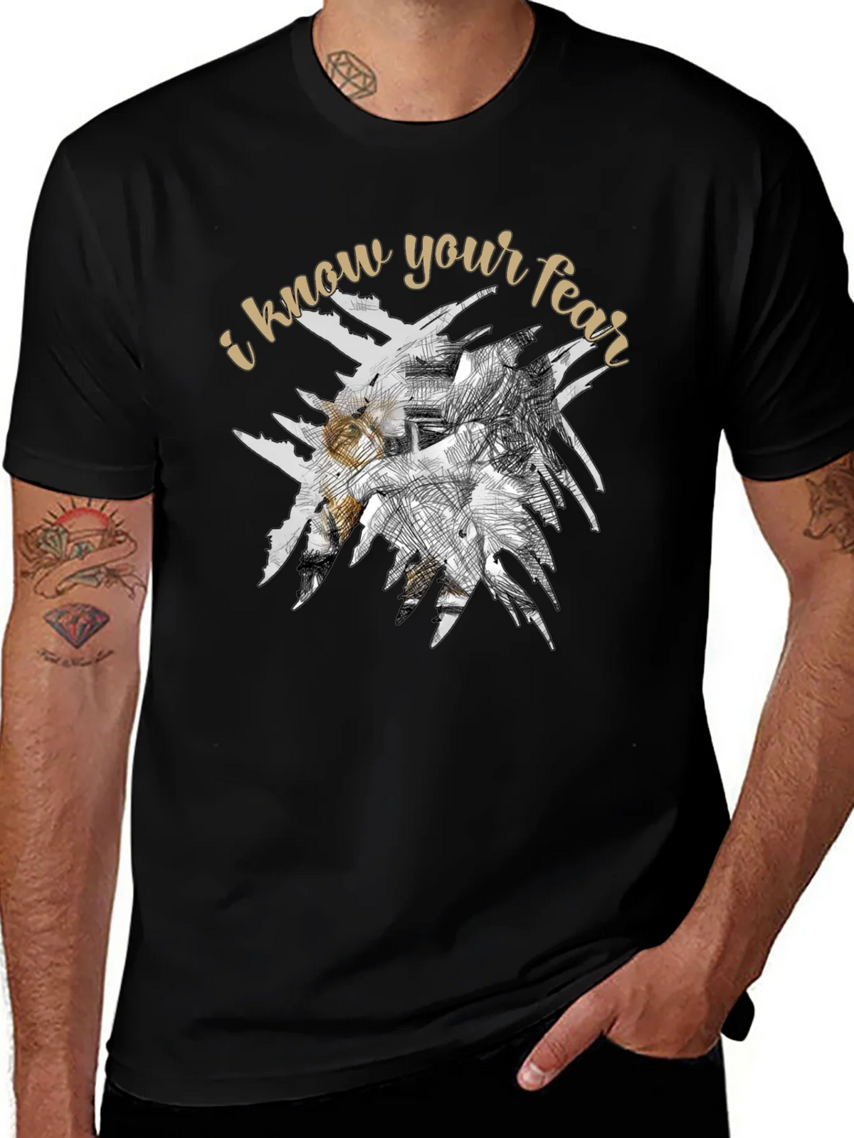I Know Your Fear Graphic Tee - Black product image 1