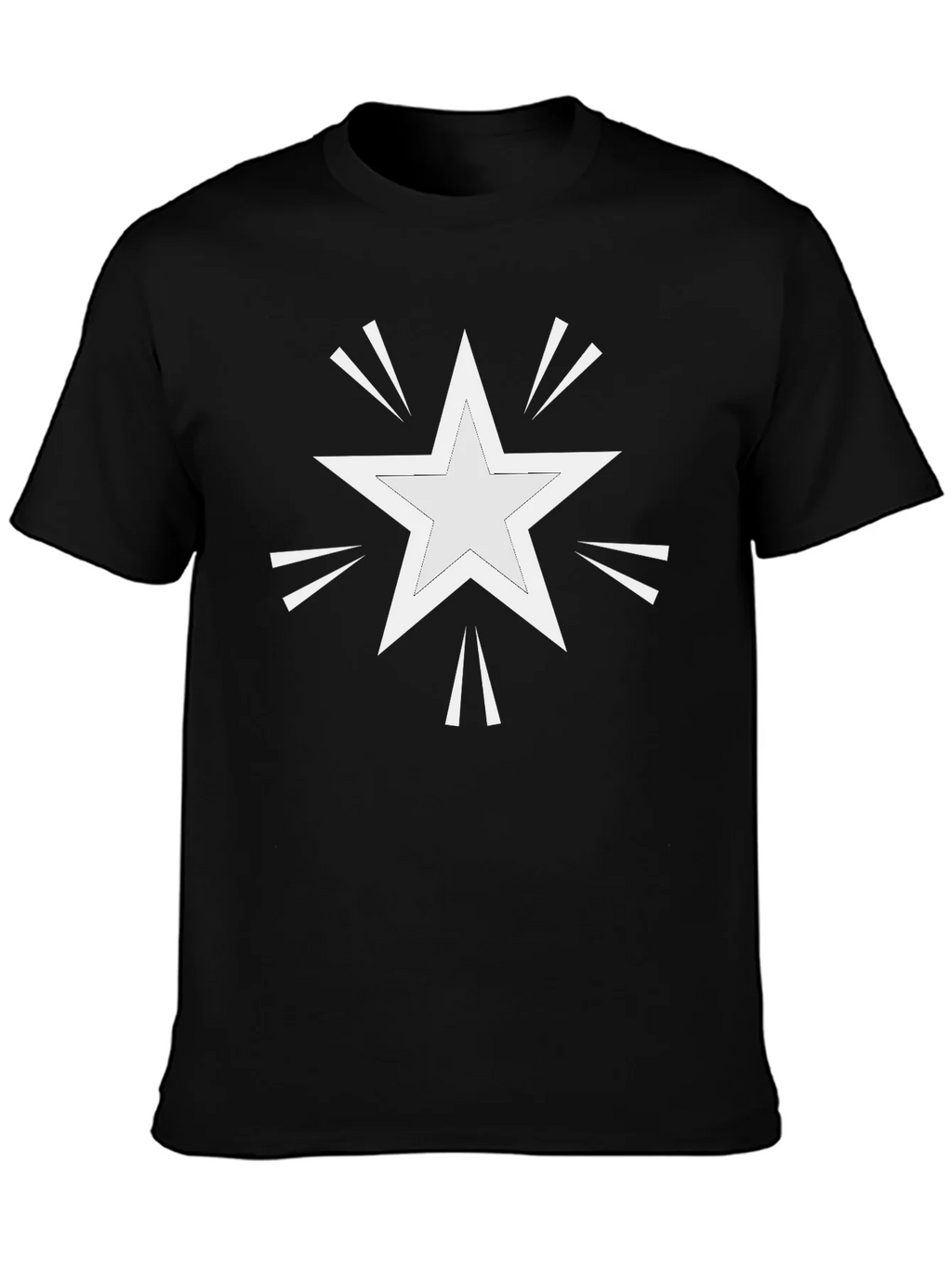 Star Burst Graphic Print Black T-Shirt product image 3