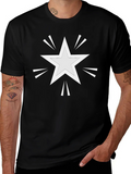 Star Burst Graphic Print Black T-Shirt product image 1