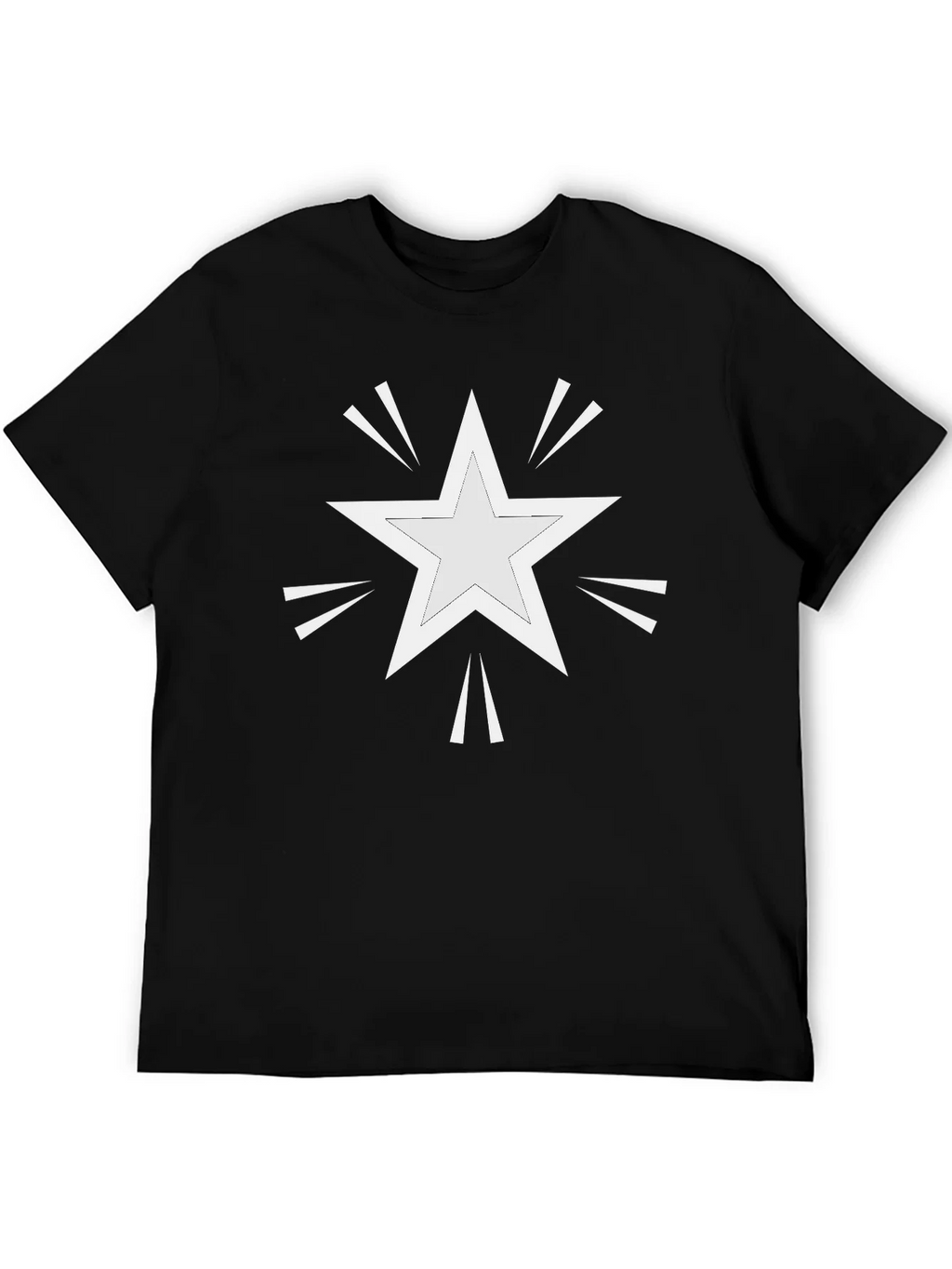Star Burst Graphic Print Black T-Shirt product image 5