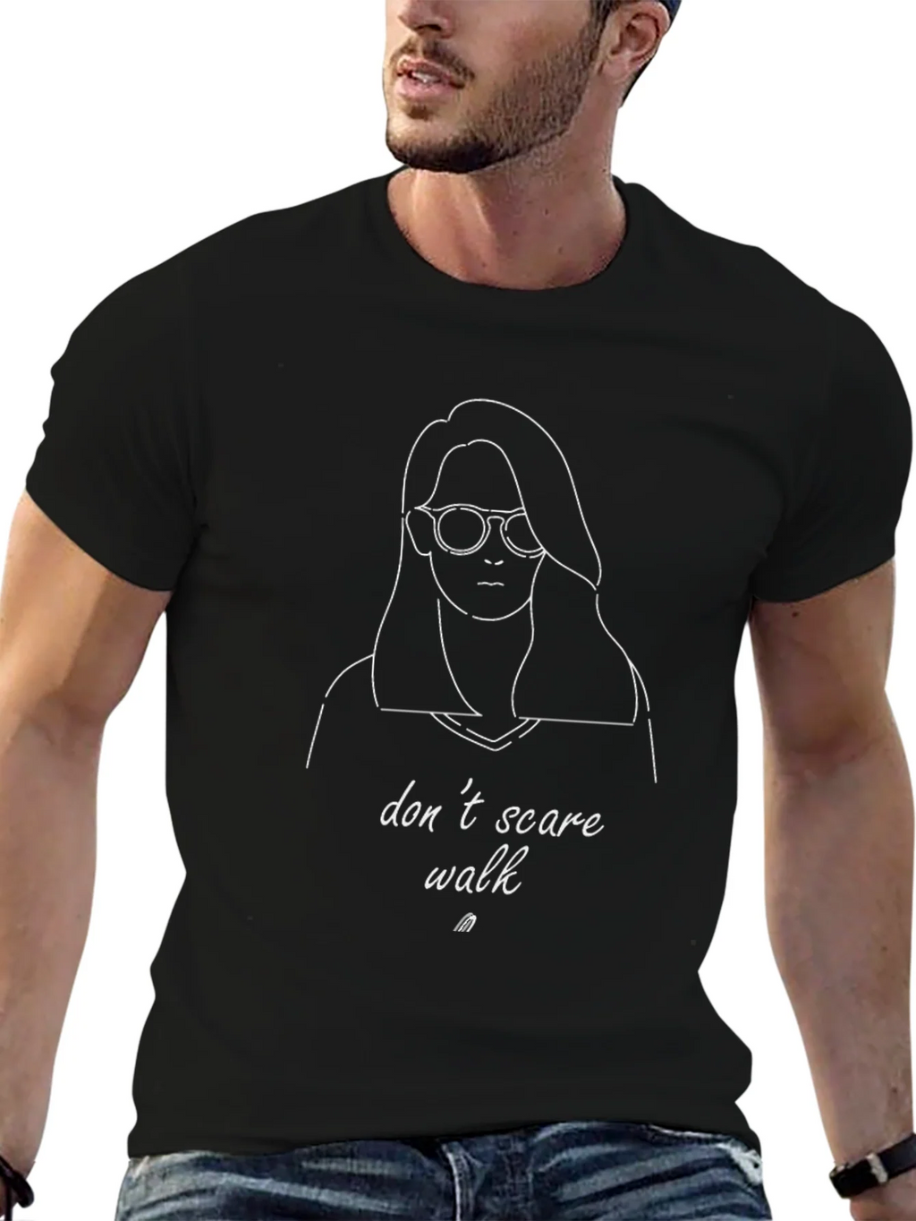 Dont Scare Walk Graphic Tee - Black Unisex T-Shirt product image 6