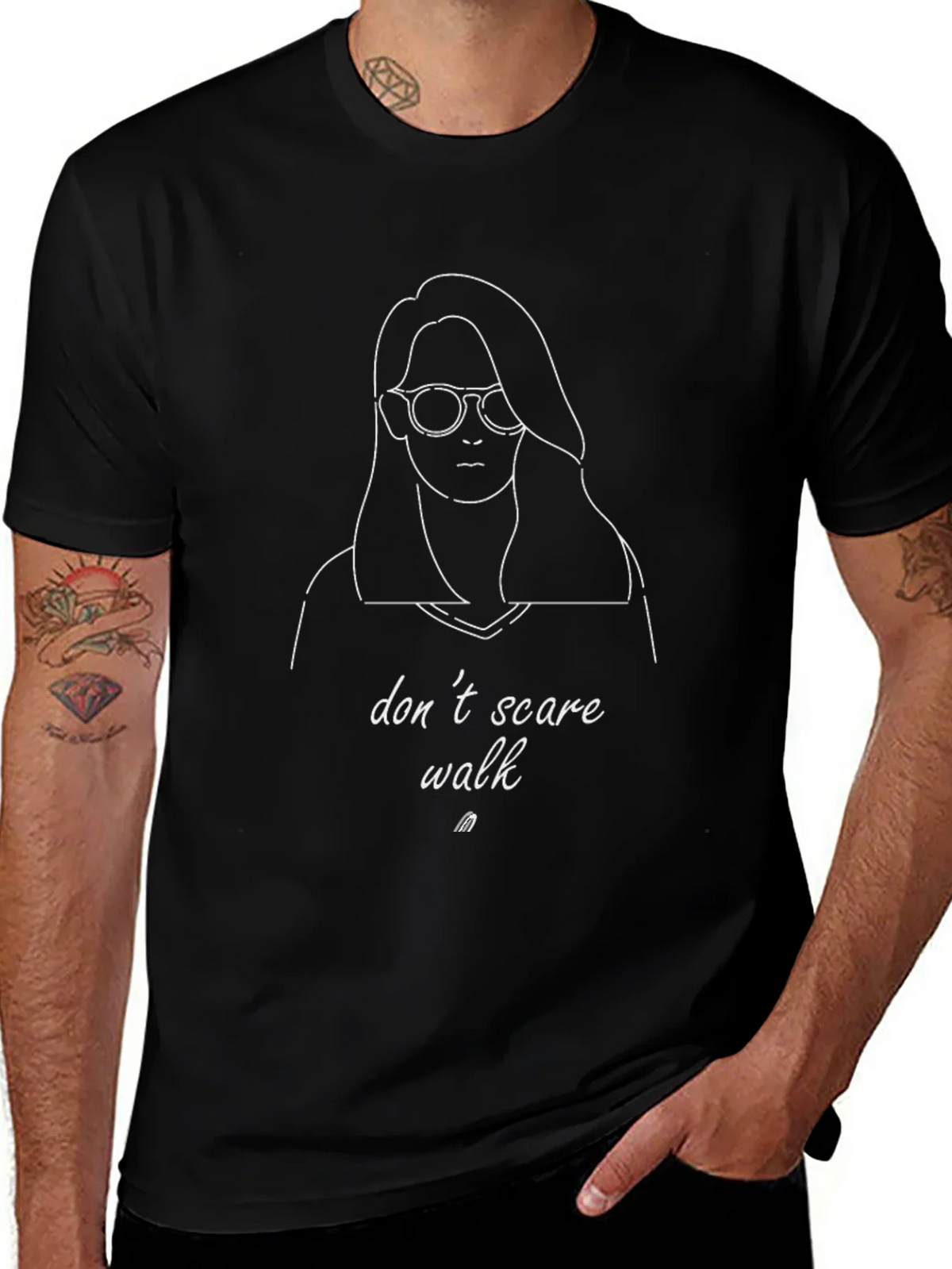 Dont Scare Walk Graphic Tee - Black Unisex T-Shirt product image 1