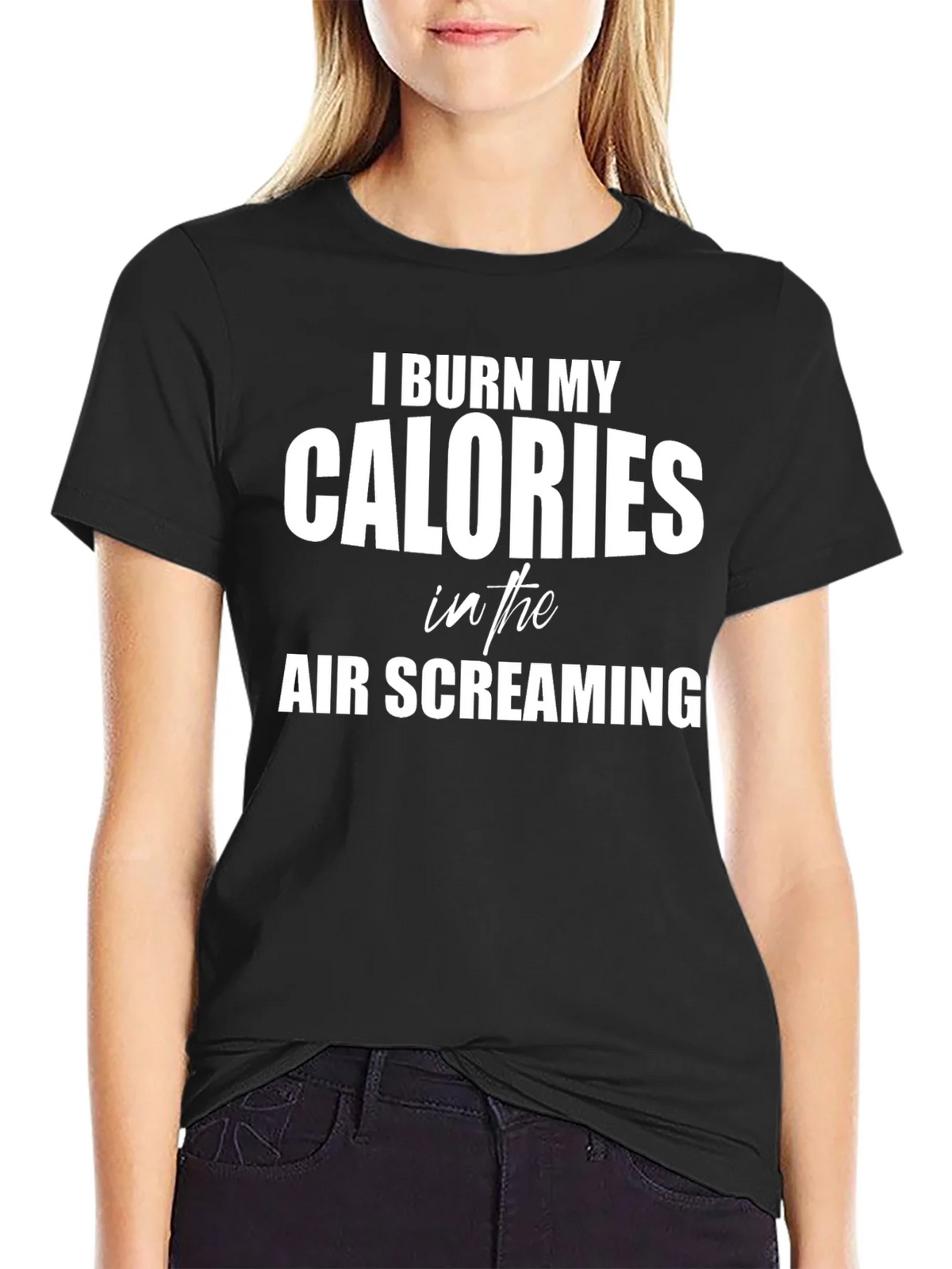 Burn Calories Screaming T-Shirt - Funny Workout Tee product image 2