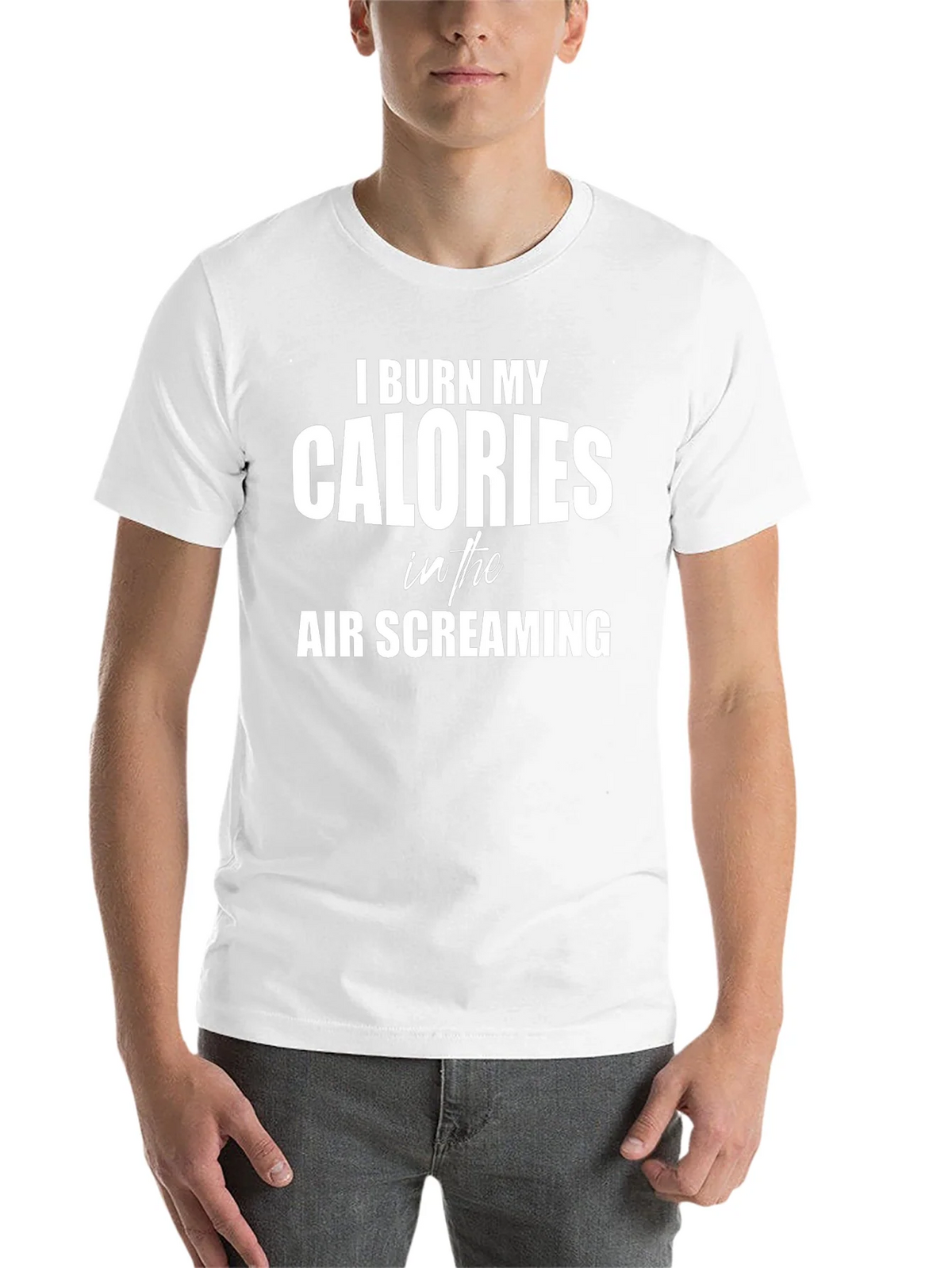 Burn Calories Screaming T-Shirt - Funny Workout Tee product image 6