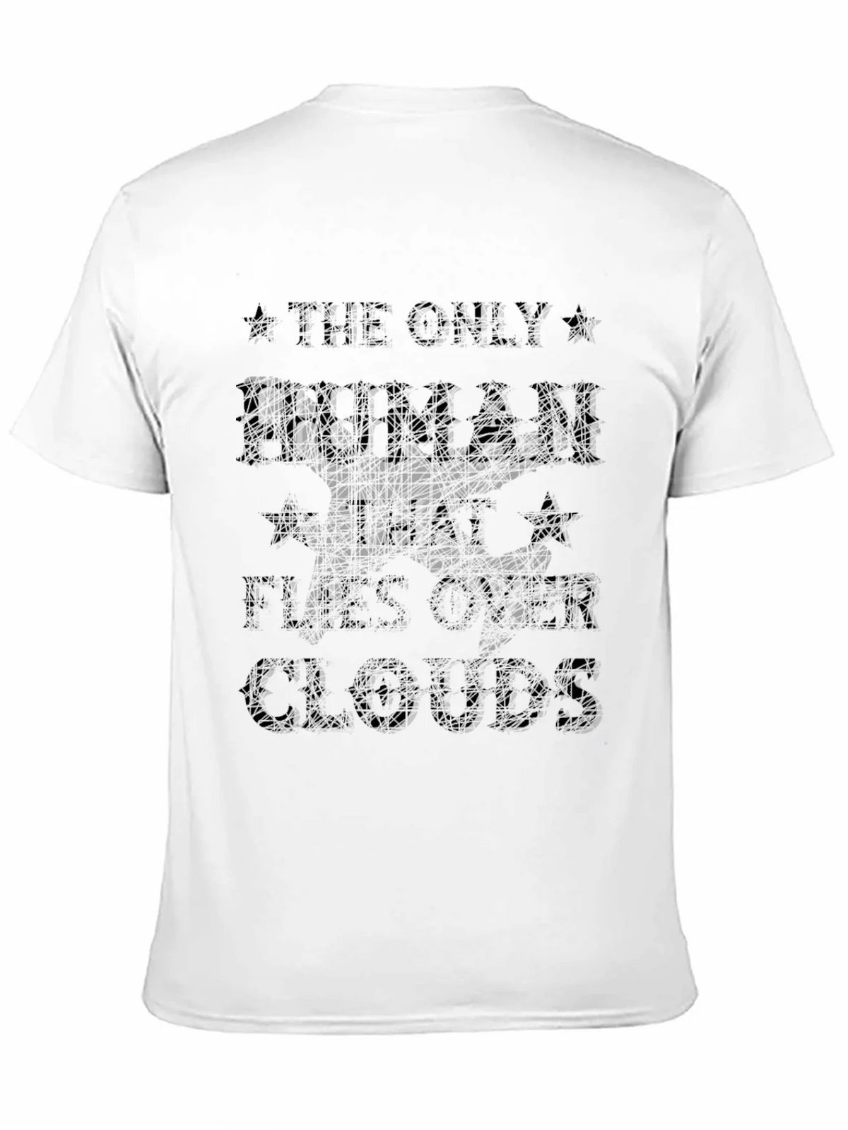 The Only Human That Flies Over Clouds Black T-Shirt product image 9